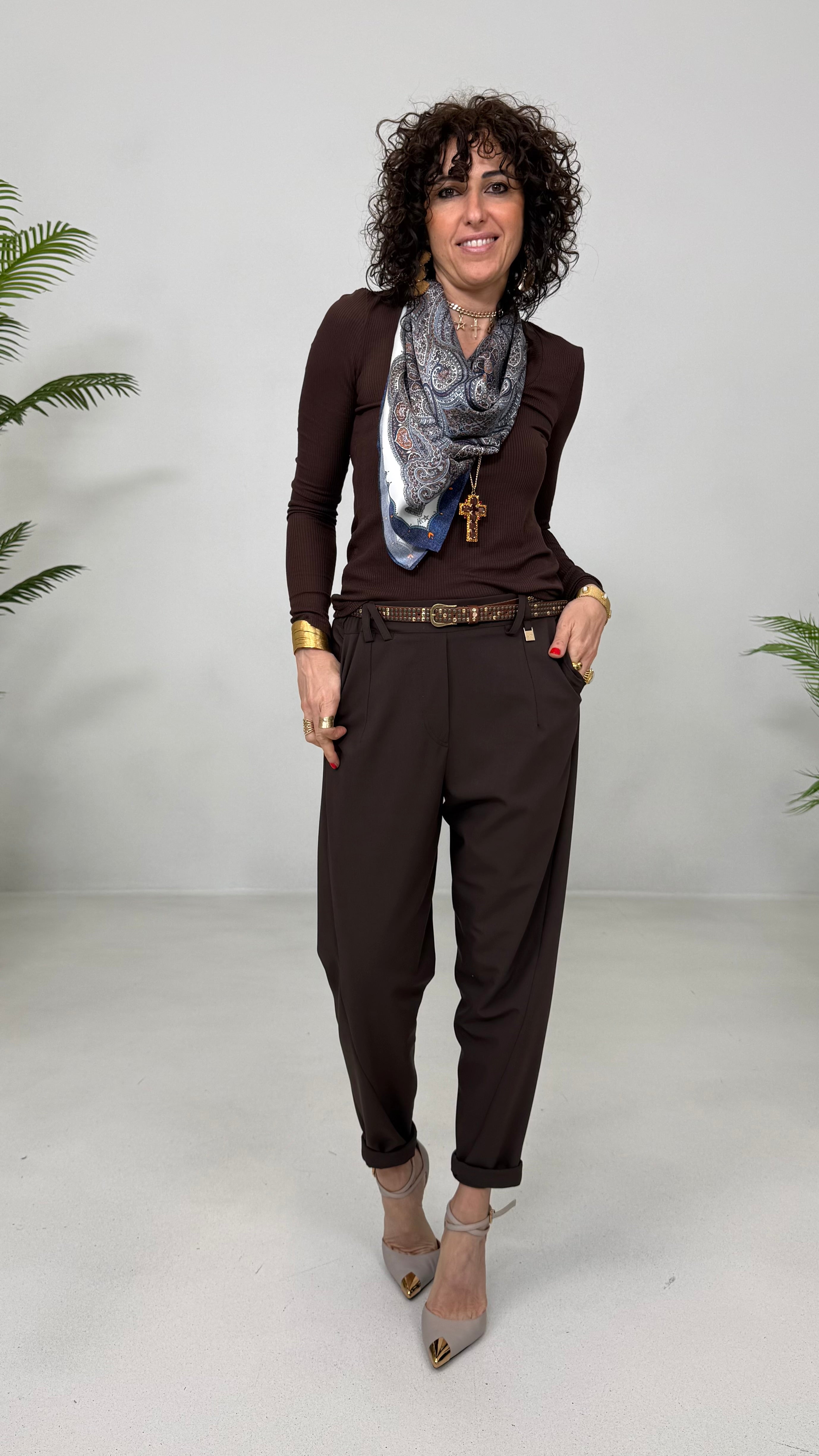 FURBA A COSTINE VISCOSA ELASTICA MANICA LUNGA