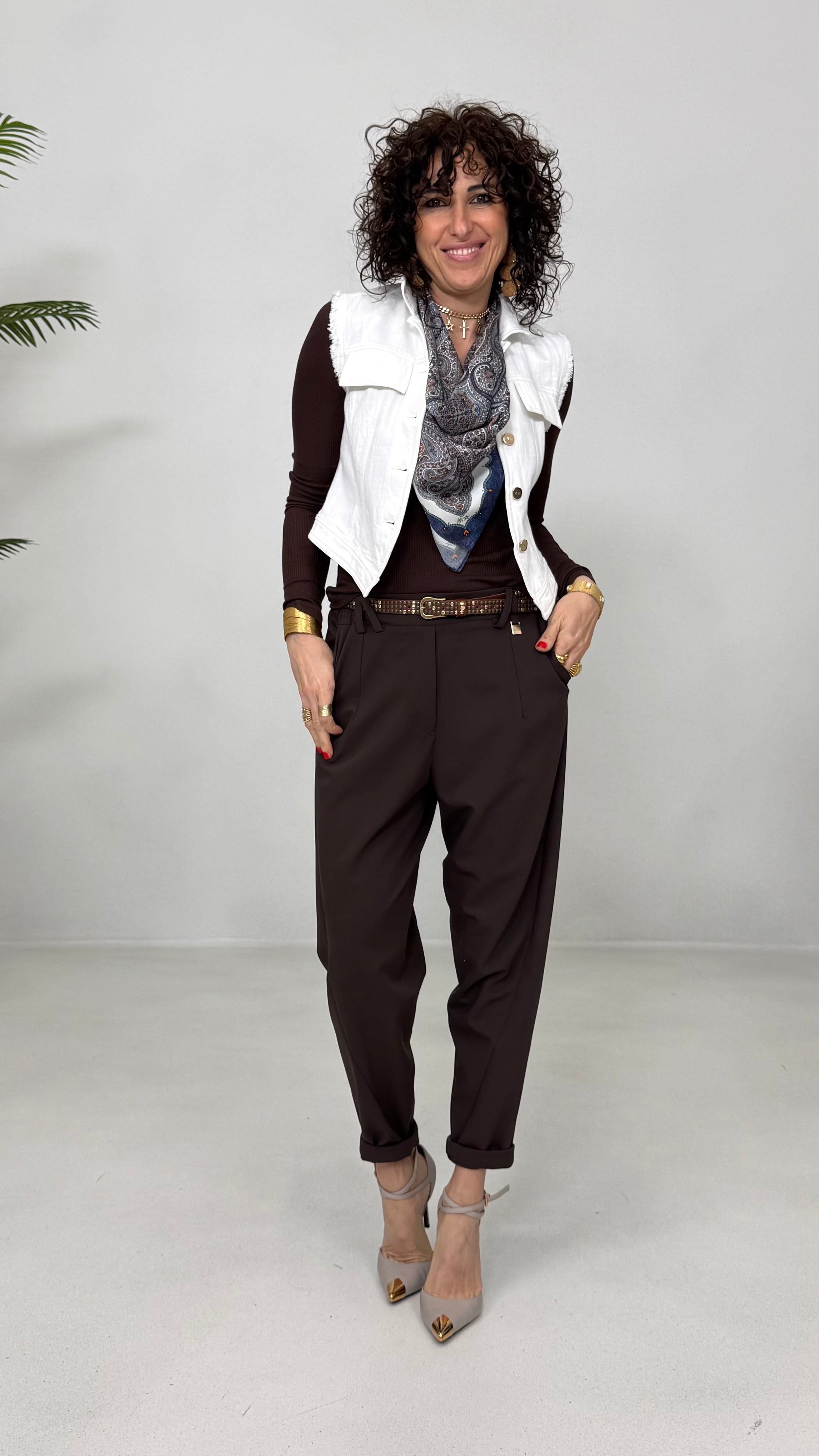 FURBA A COSTINE VISCOSA ELASTICA MANICA LUNGA