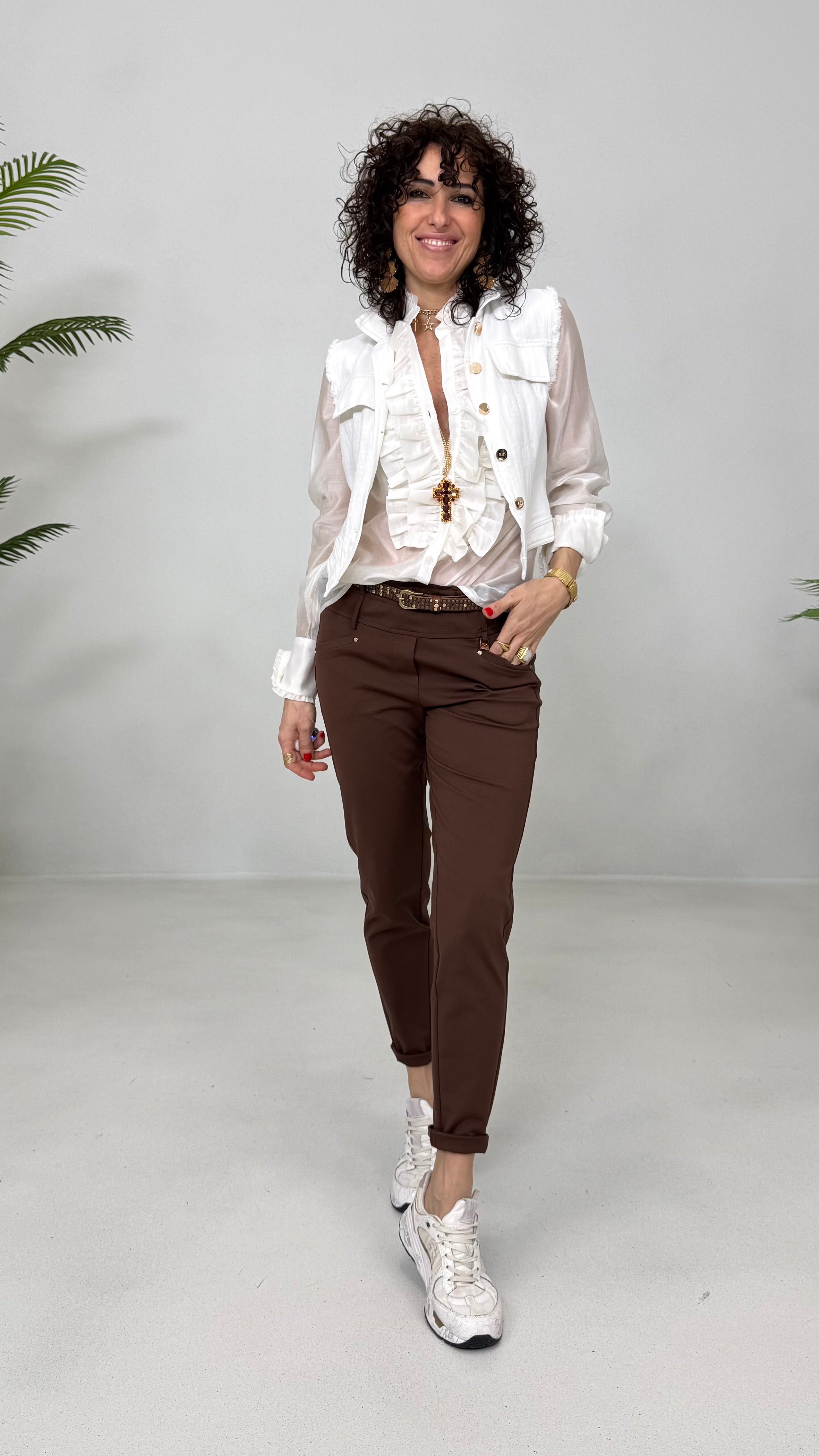 CAMICIA DOPPIA ROUCHES IN VOILE