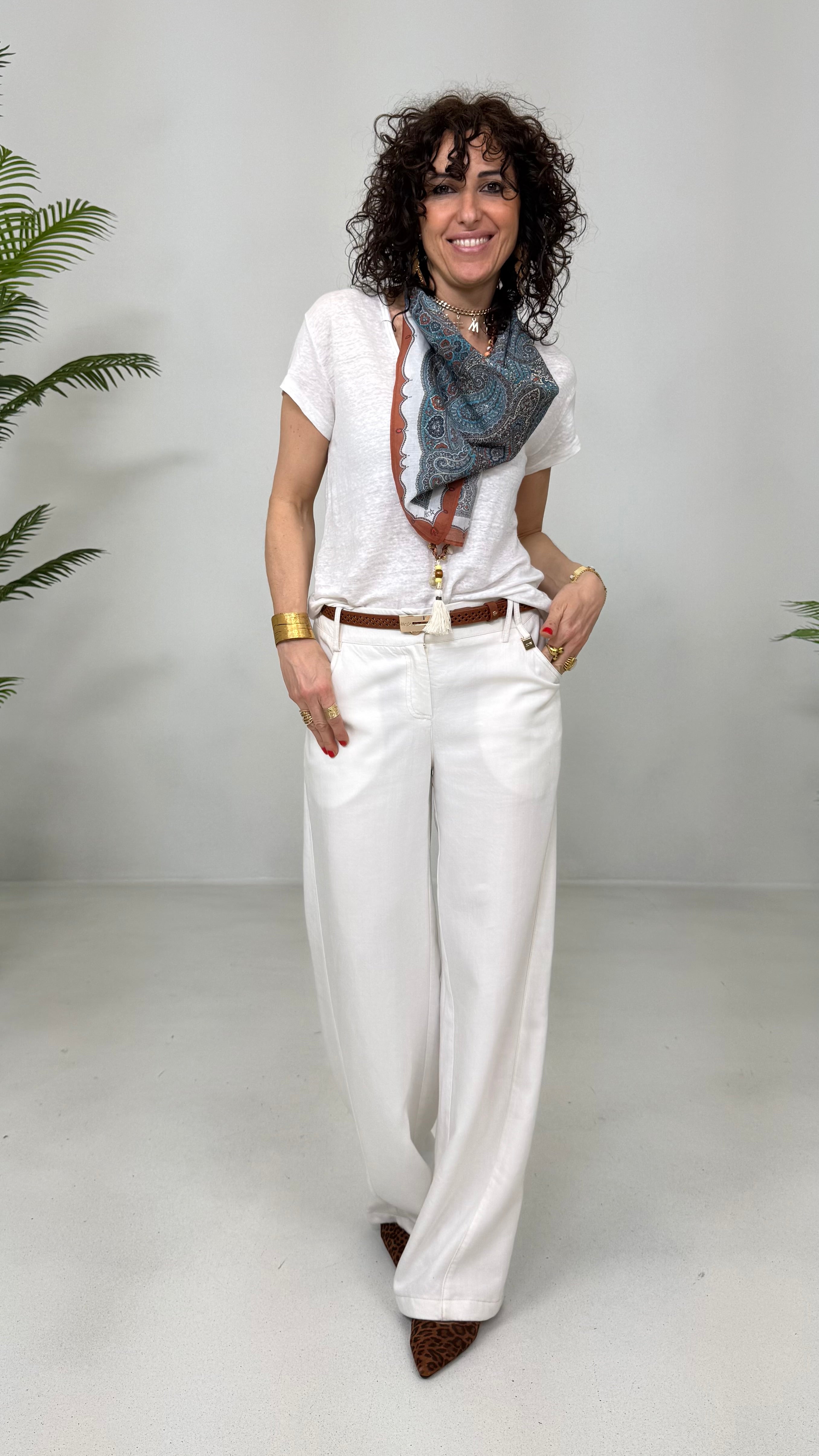 TSHIRT IN JERSEY LINO 100% SCOLLO A V