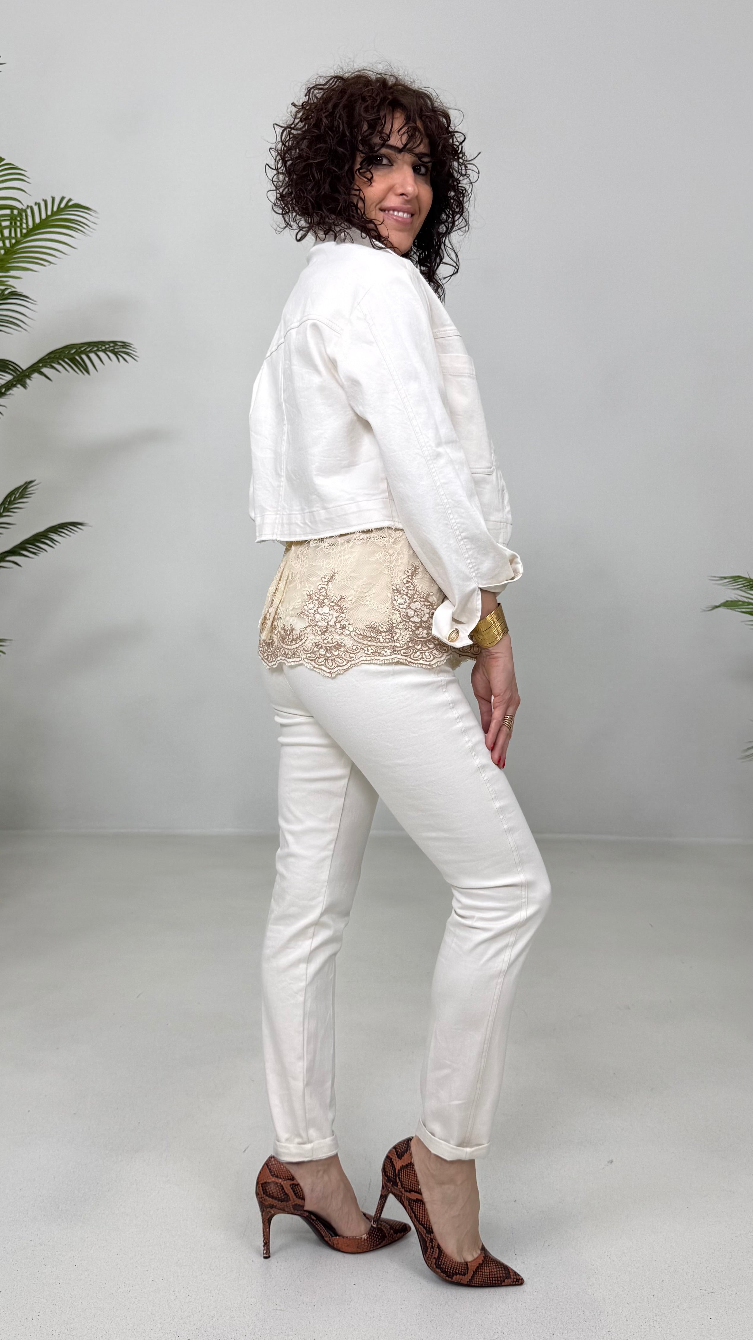 SKINNY IN COTONE ELASTICO
