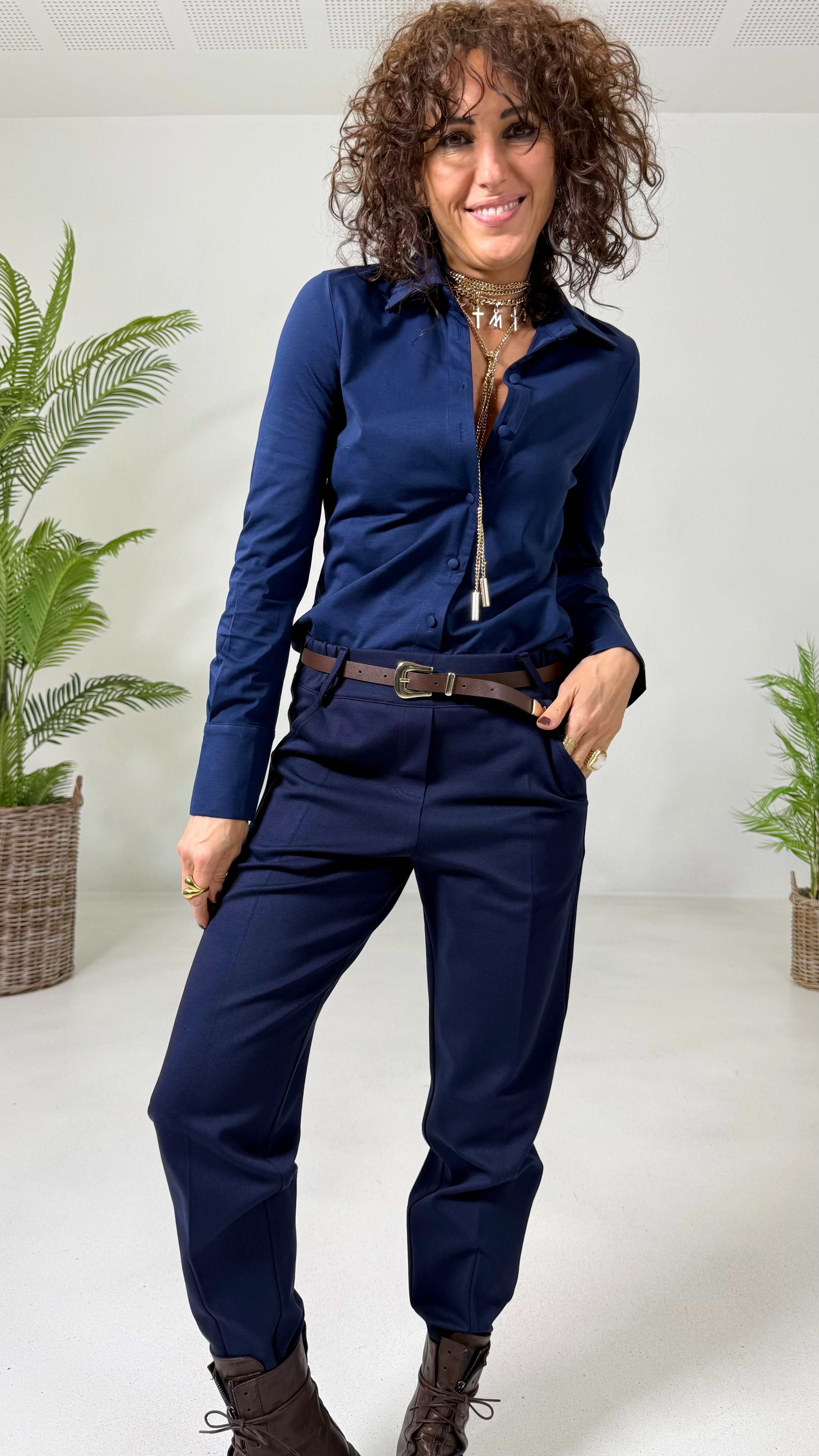 CAMICIA IN JERSEY DI COTONE MODAL