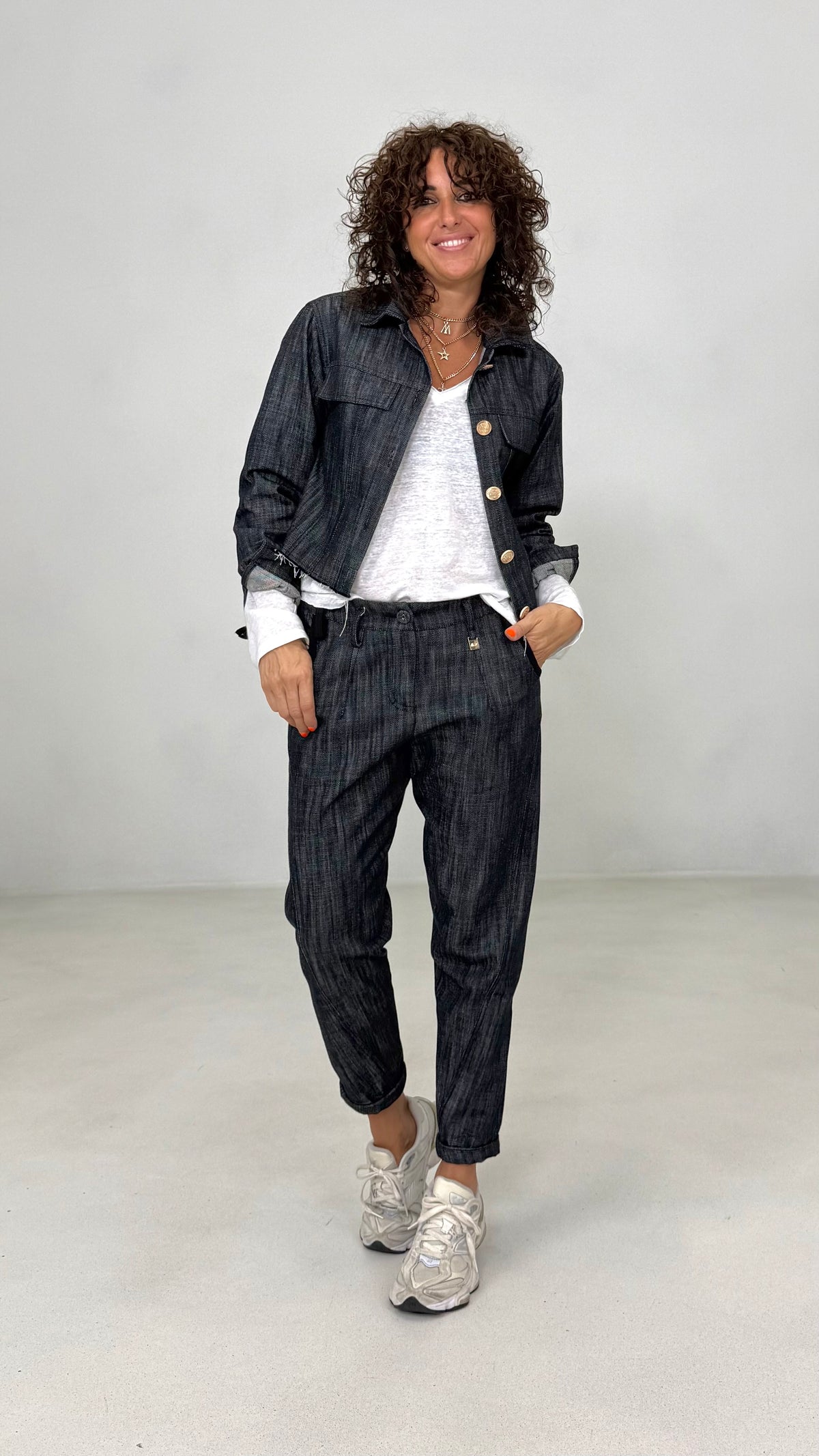 GIUBBINO JEANS IN DENIM 100% COTONE