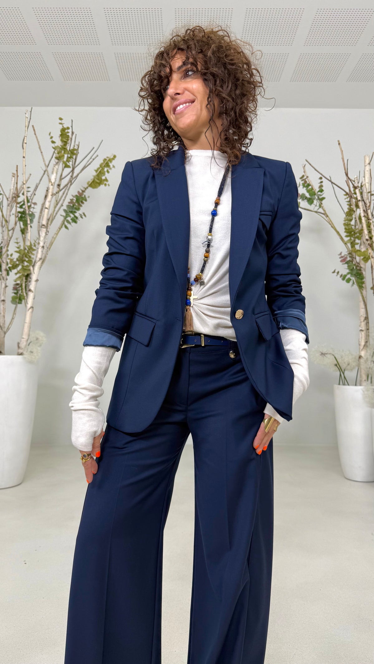MAGLIA SLIM A GIROCOLLO CON ARRICCIO DAVANTI IN CALDA VISCOSA
