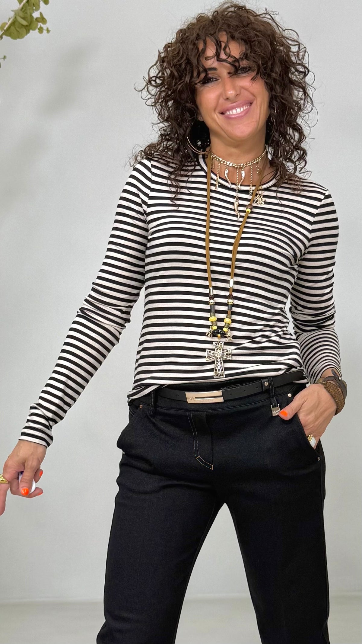 T-SHIRT SLIM GIROCOLLO RIGA VISCOSA