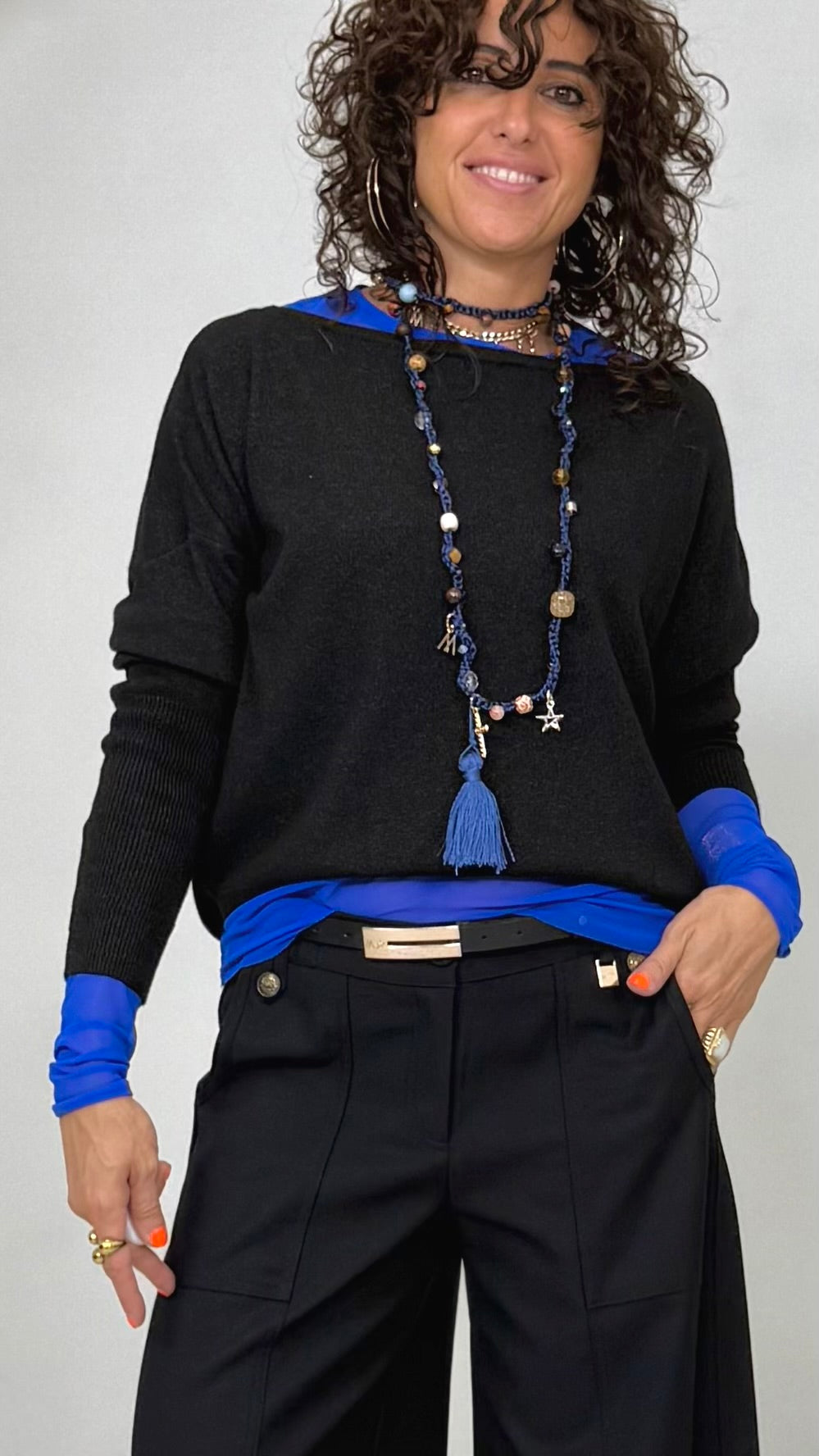 MAGLIA OVALE IN CALDA VISCOSA