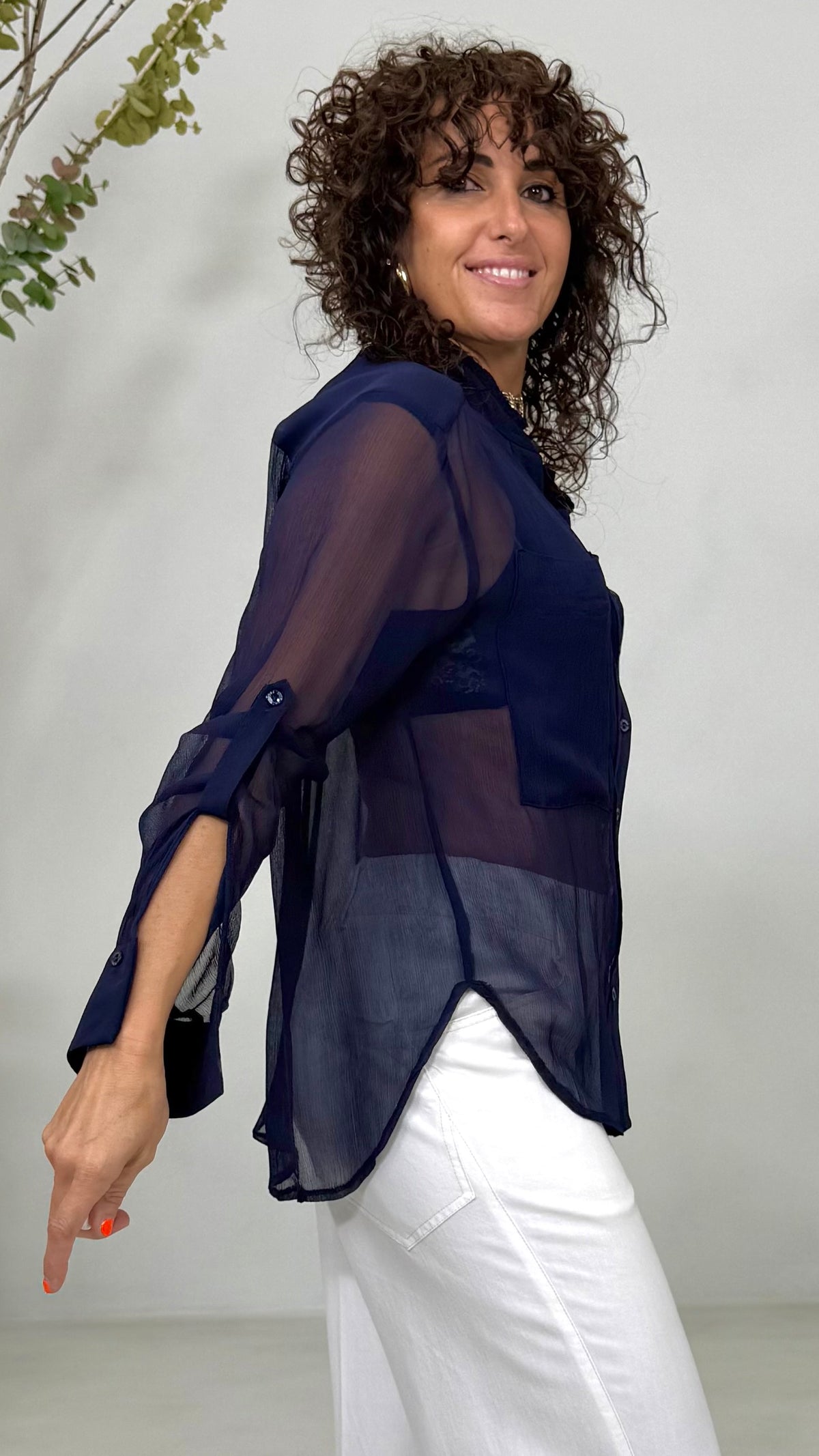 CAMICIA LINEA A UOMO IN CREPONNE VISCOSA