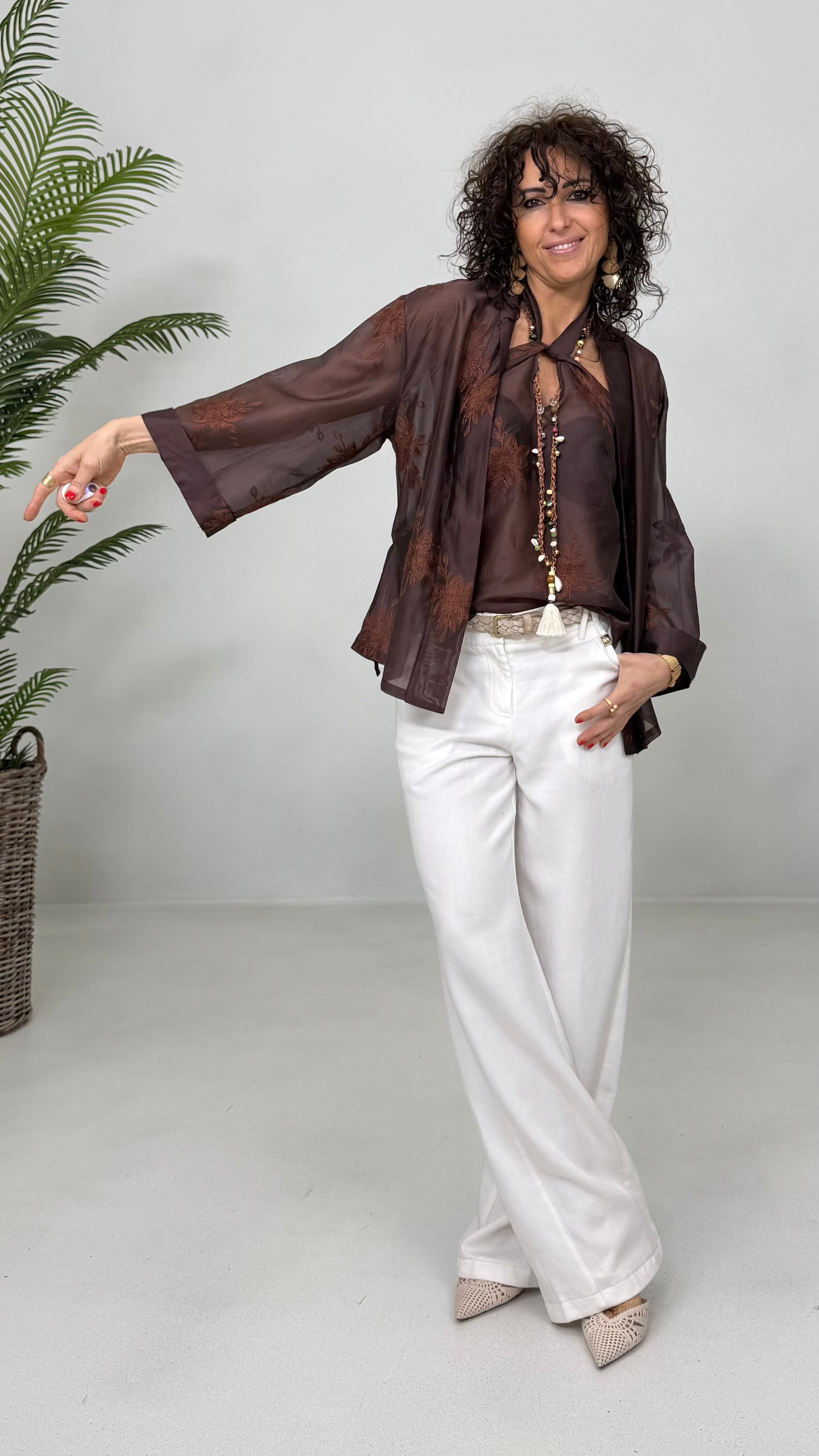 KIMONO TWINSET IN VOILE RICAMATO