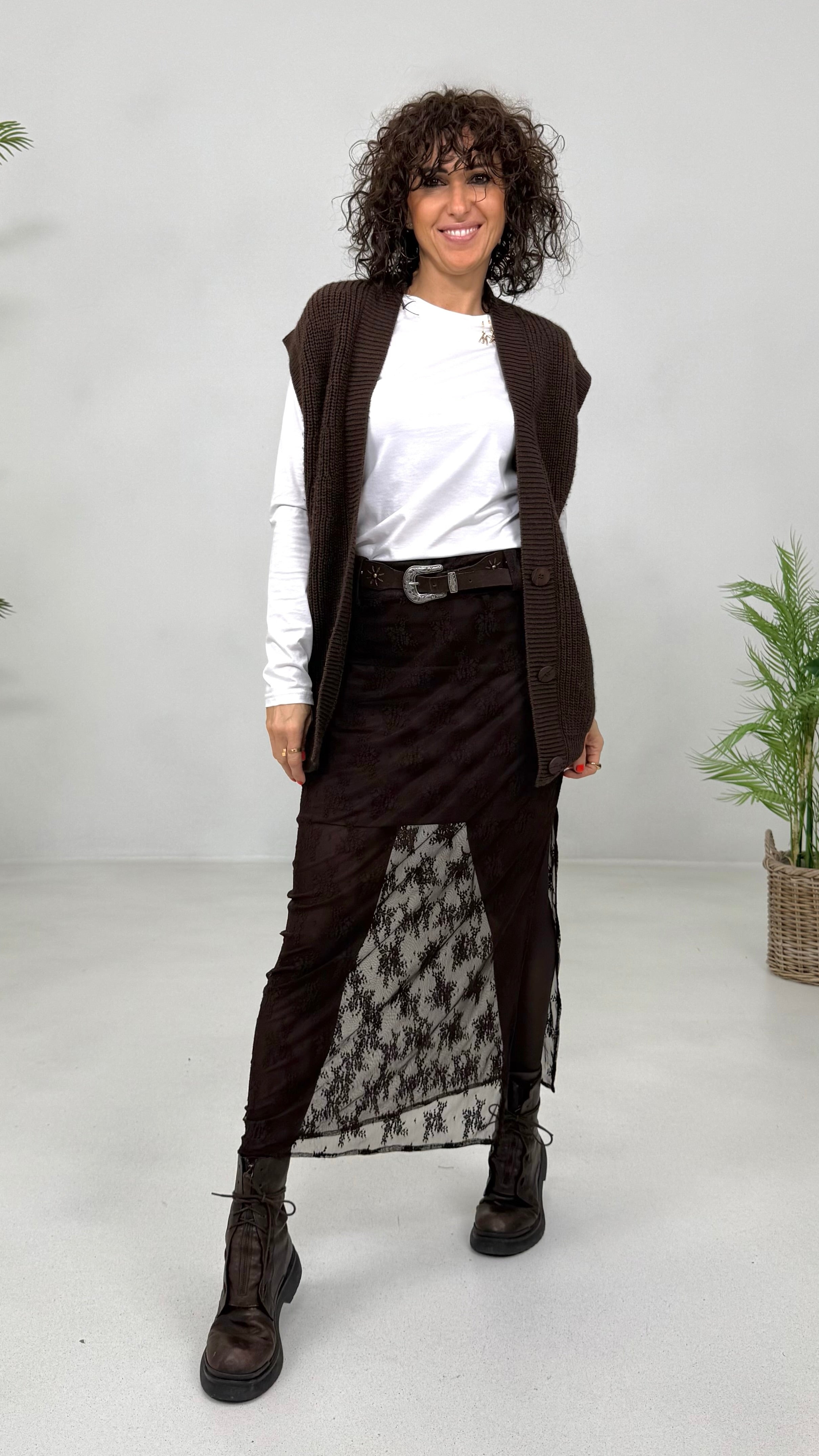 T-SHIRT BASIC MANICA LUNGA IN JERSEY DI COTONE MODAL