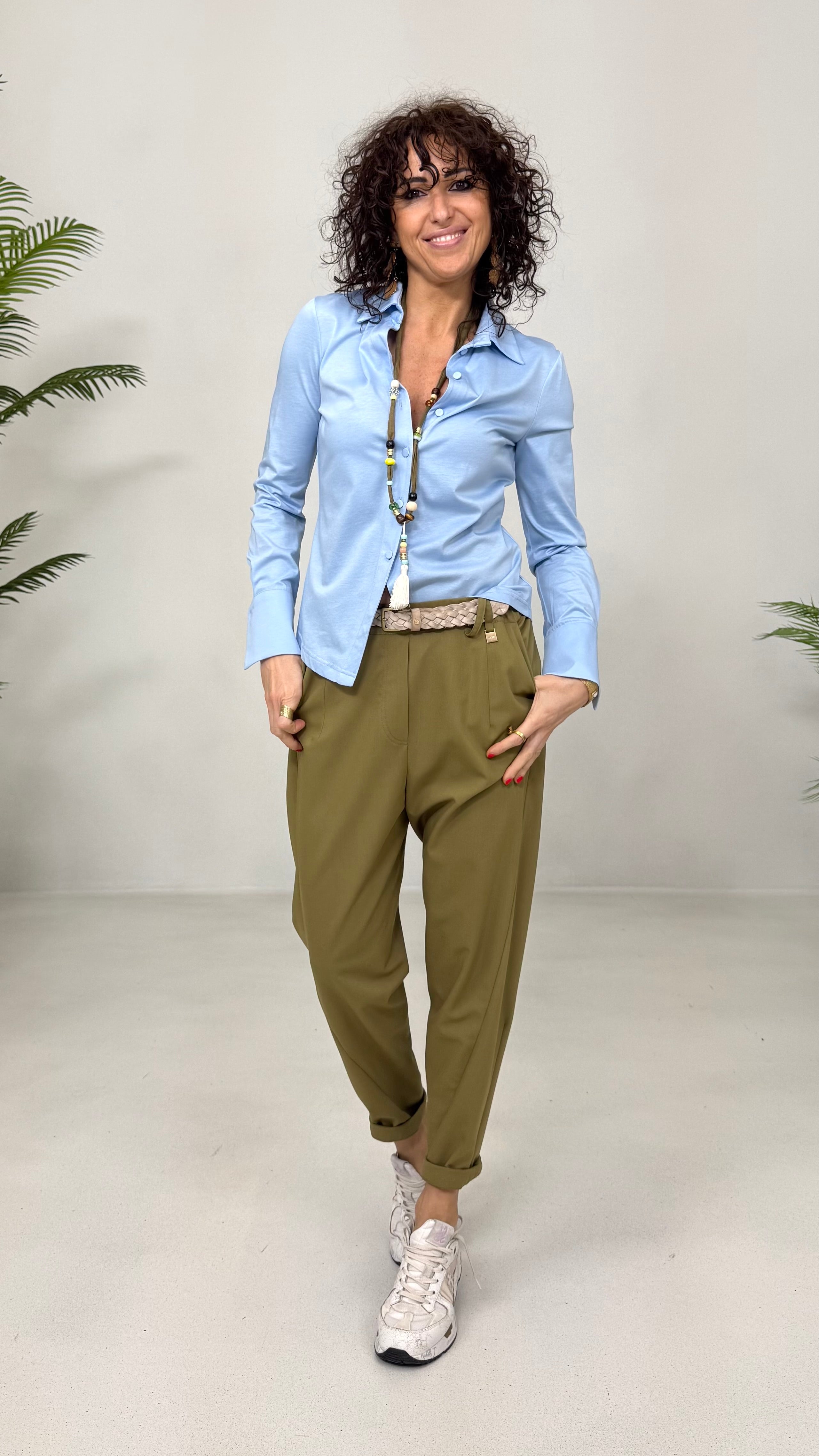 CAMICIA BASIC IN COTONE MODAL