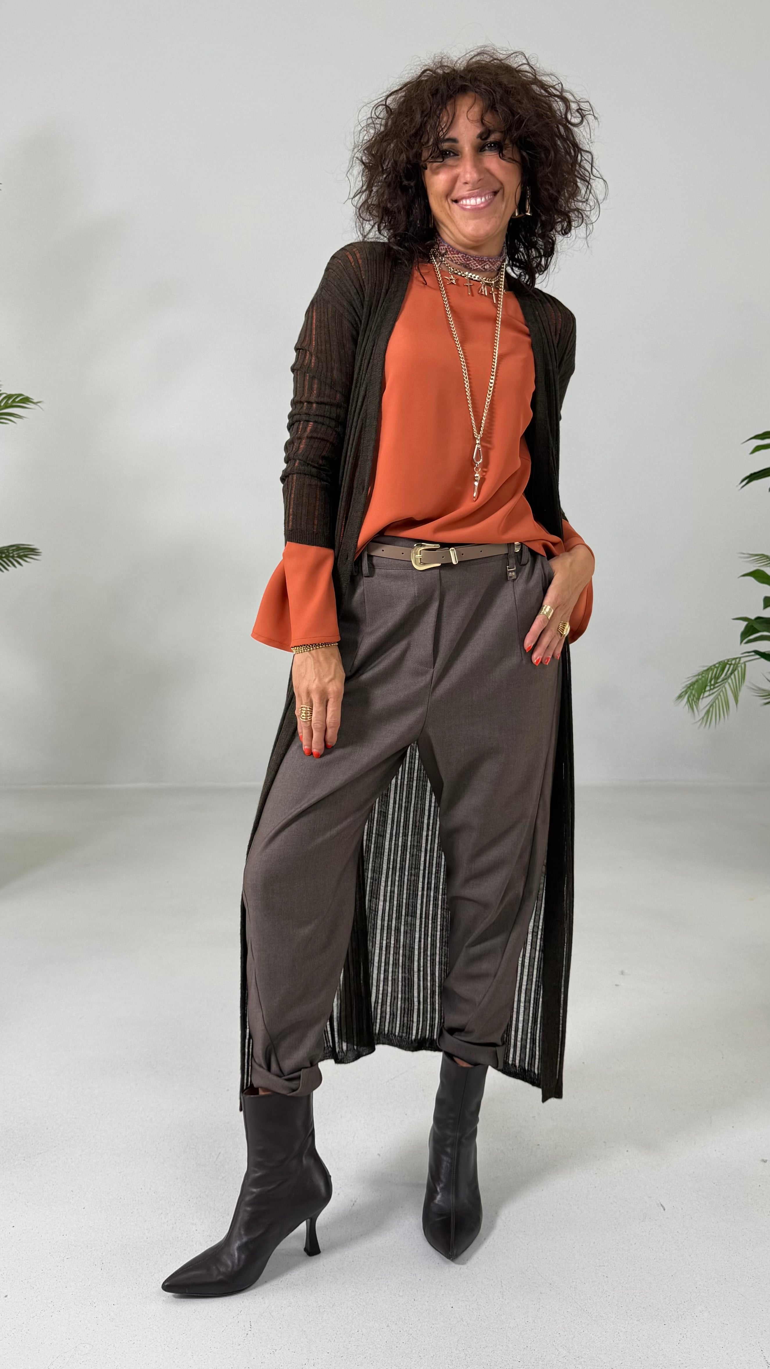 CAMICIA IN CADY FLUIDO CON MANICHE SVASATE