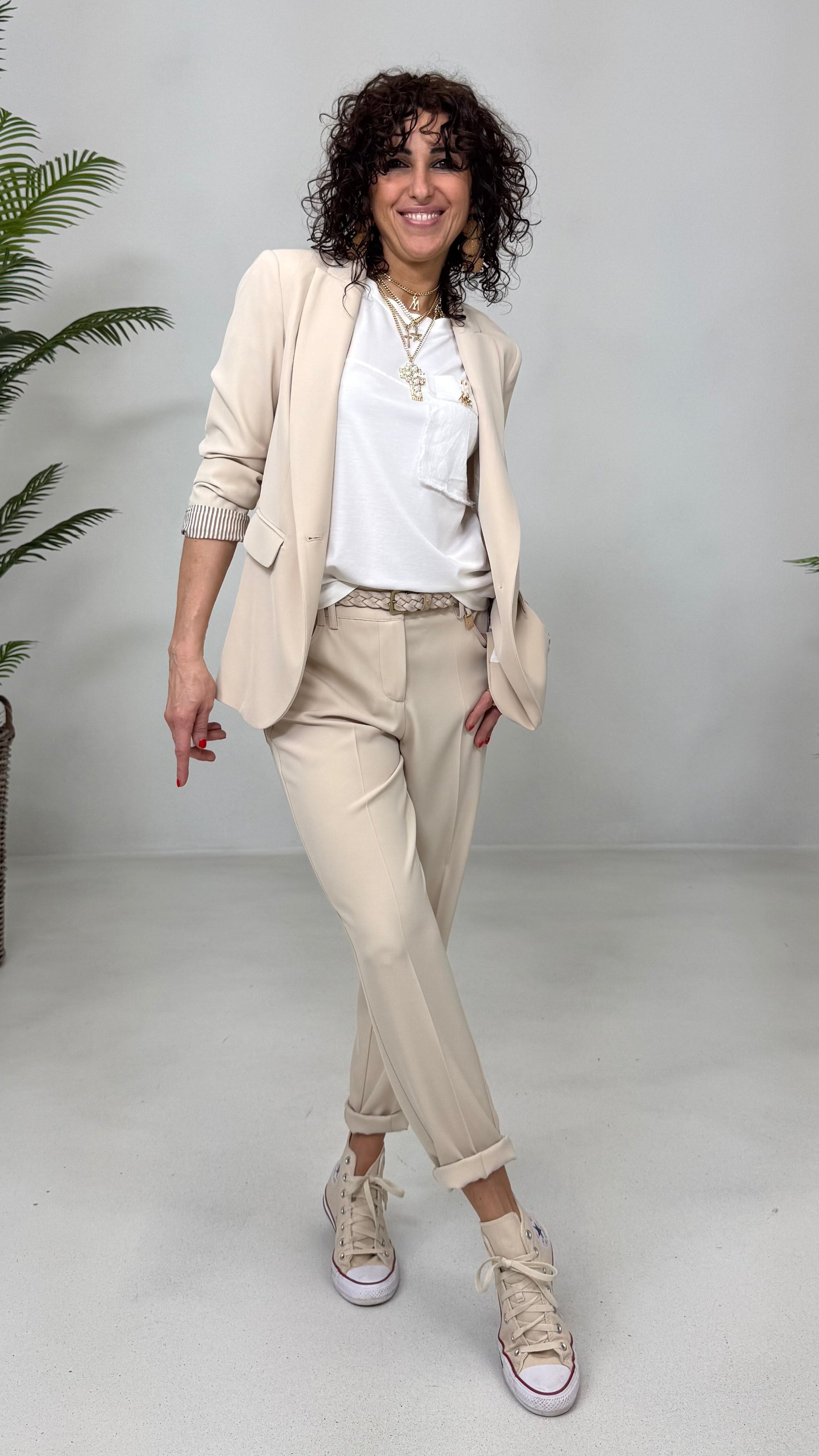 GIACCA BLAZER IN CADY FLUIDO