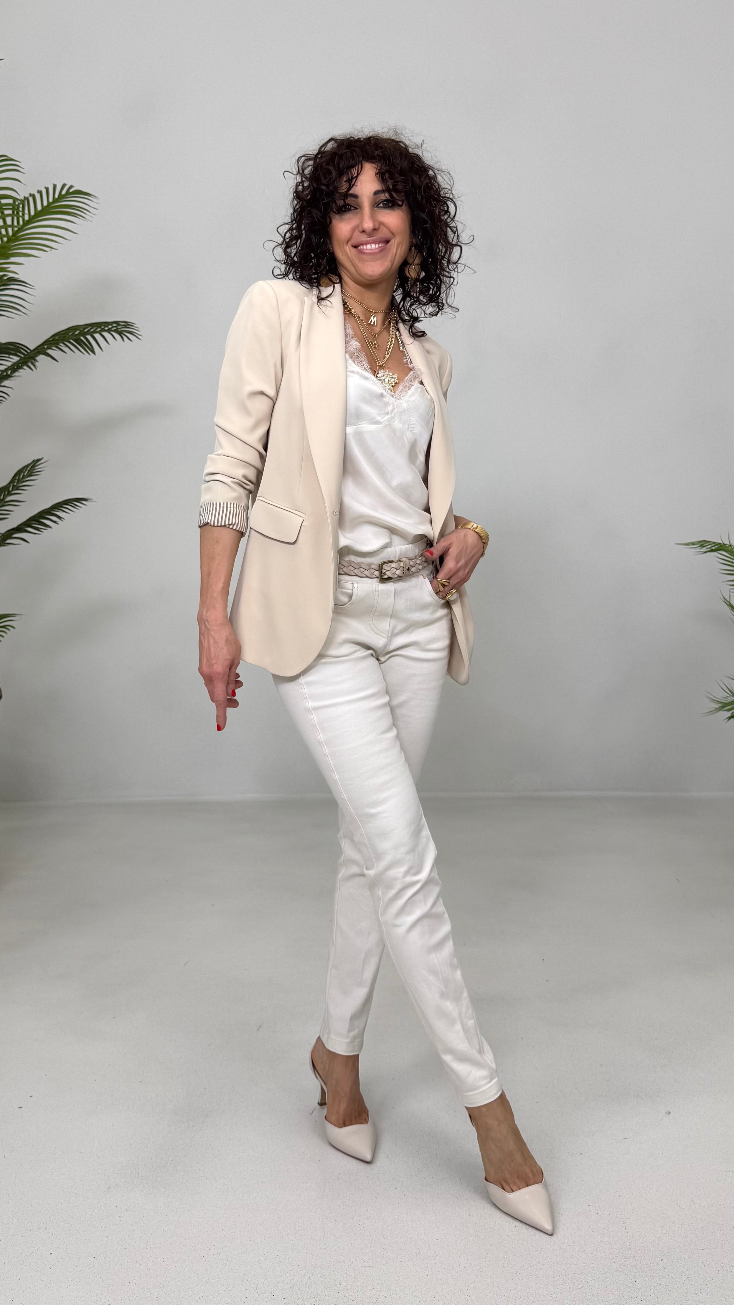 GIACCA BLAZER IN CADY FLUIDO