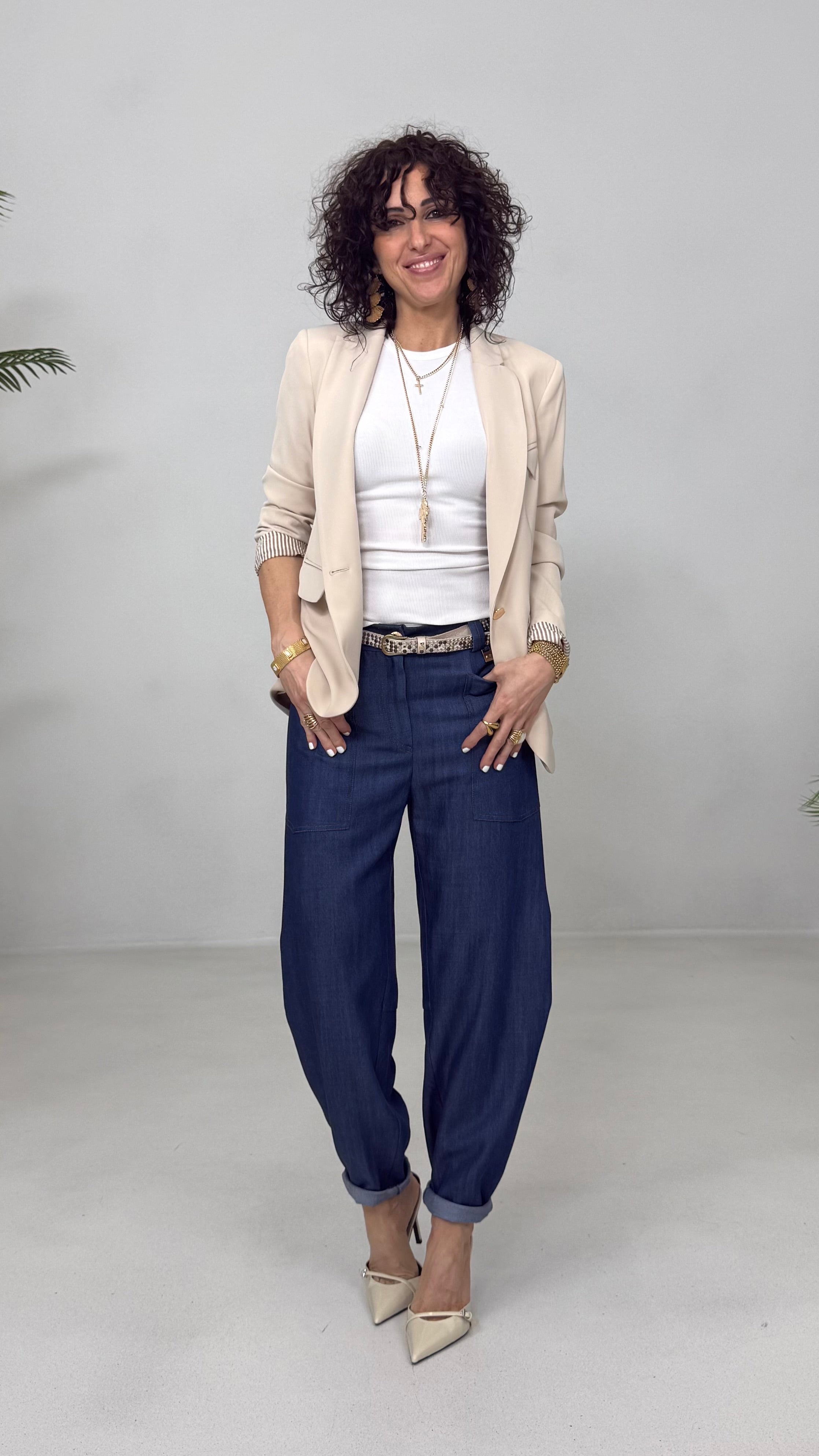 GIACCA BLAZER IN CADY FLUIDO