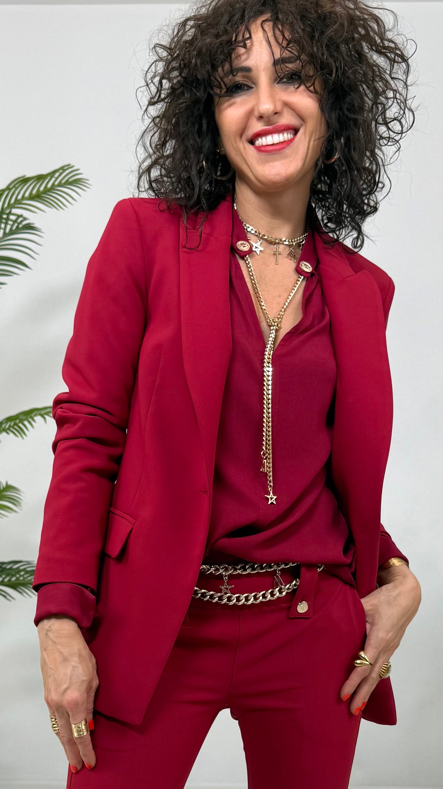 CAMICIA IN GEORGETTE CON CATENELLA