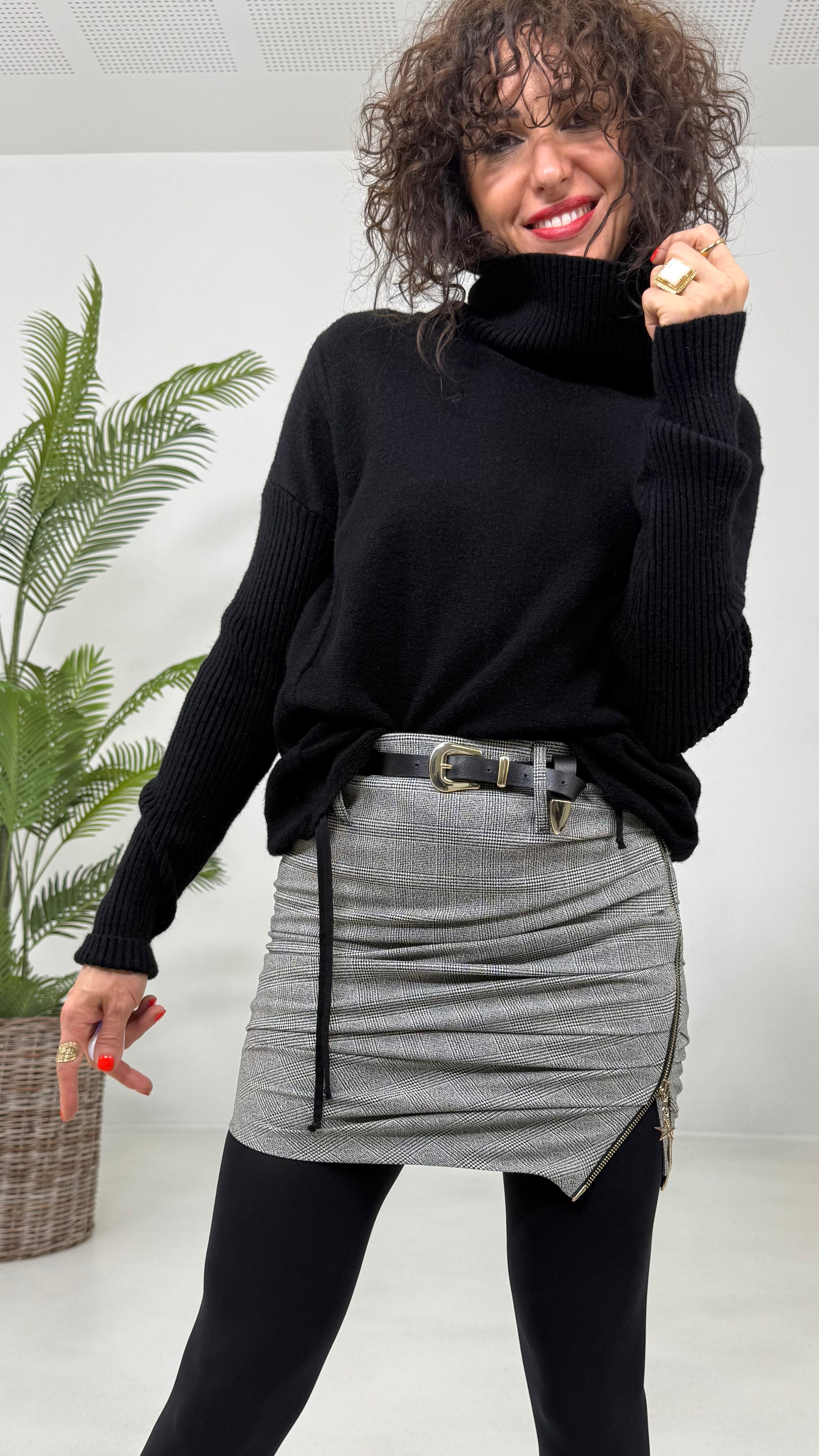 MAGLIA QUADRATA CON COULISSE IN CALDA VISCOSA