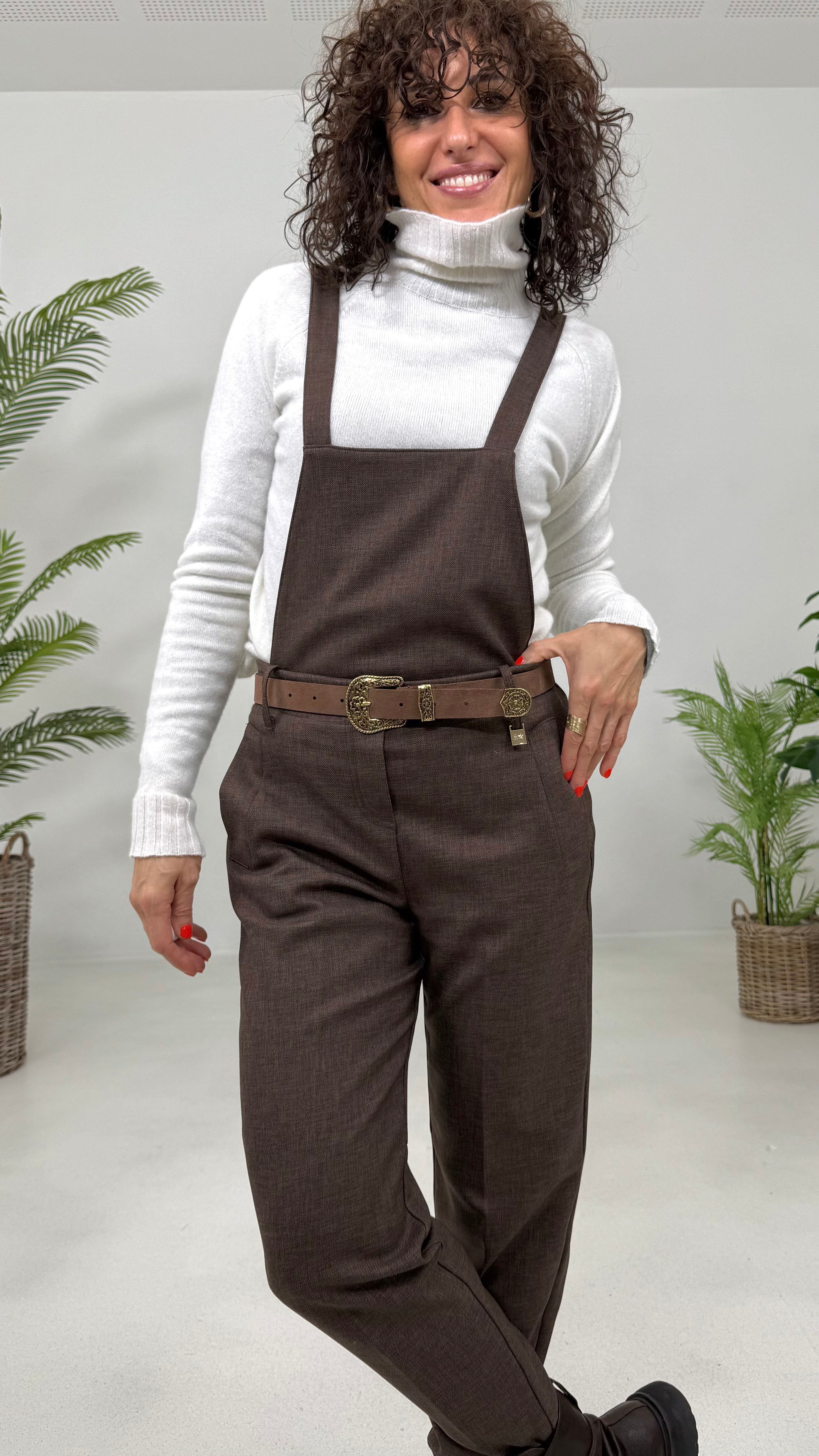 MAGLIA BASIC COLLO ALTO IN MISTO CASHMERE