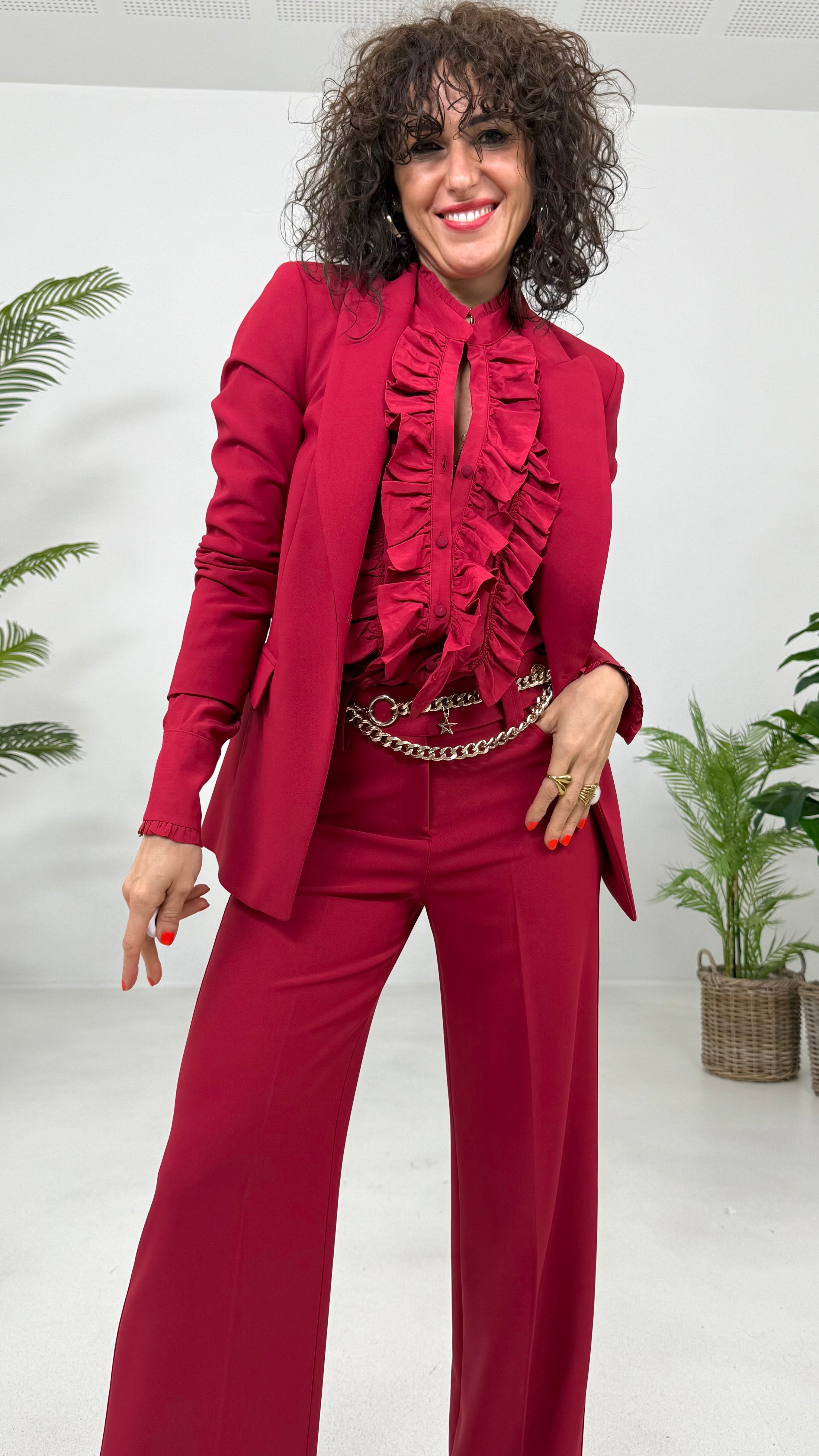 CAMICIA IN VISCOSA CON ROUCHES