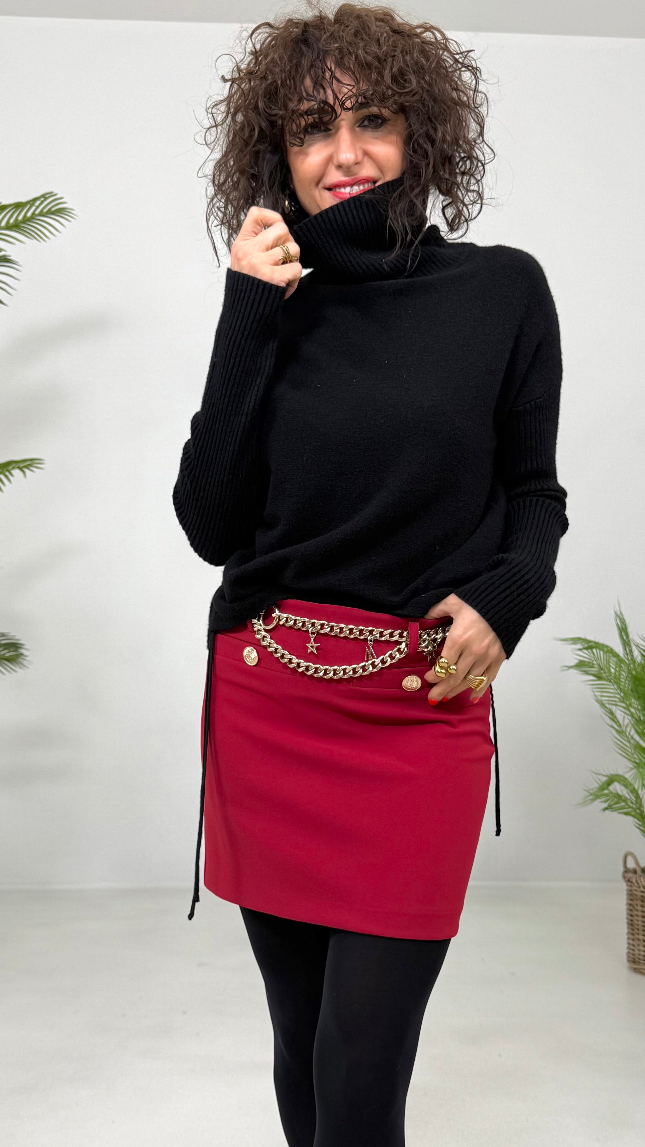 MINIGONNA IN CADY TECNICO