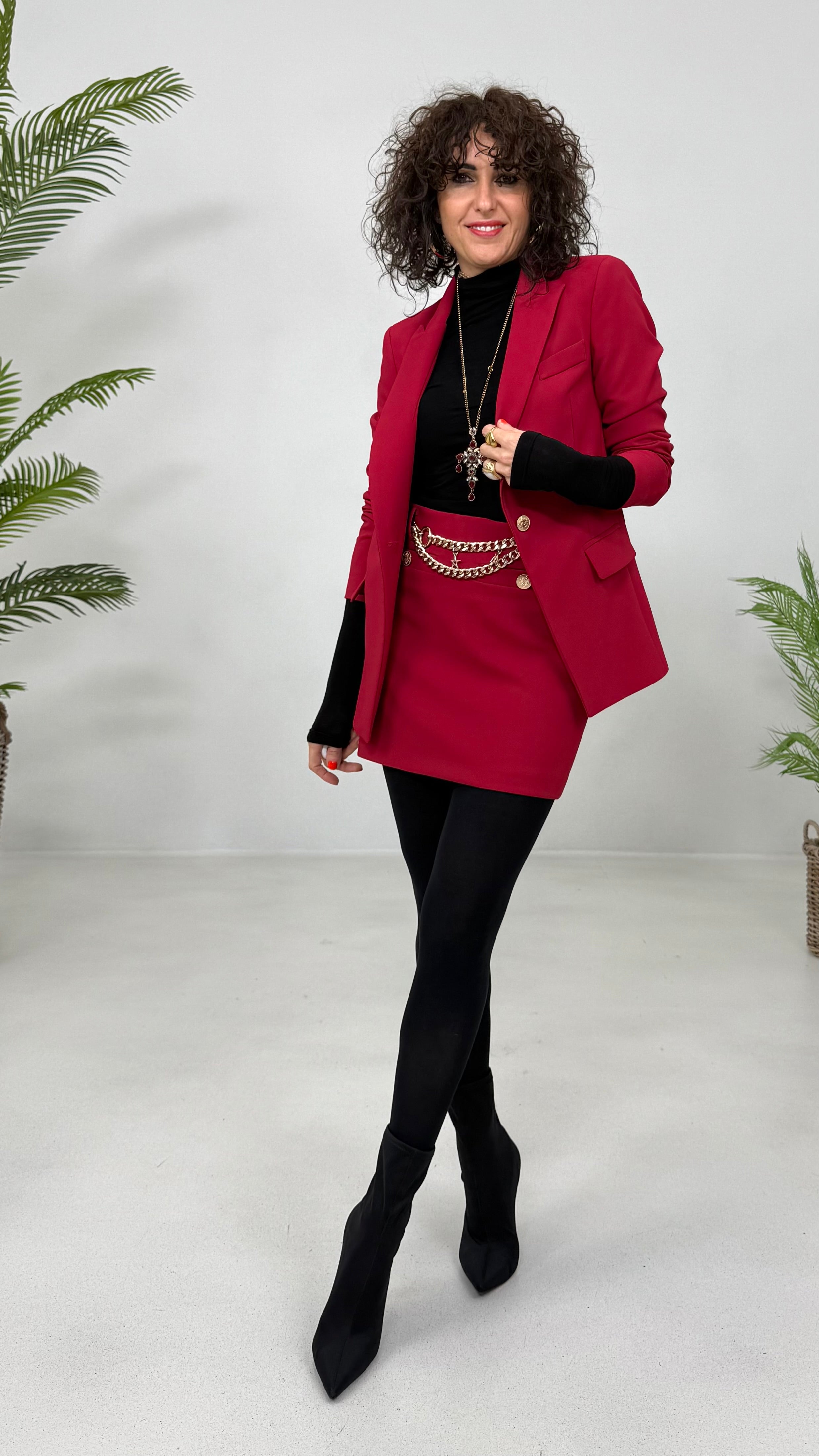 MINIGONNA IN CADY TECNICO