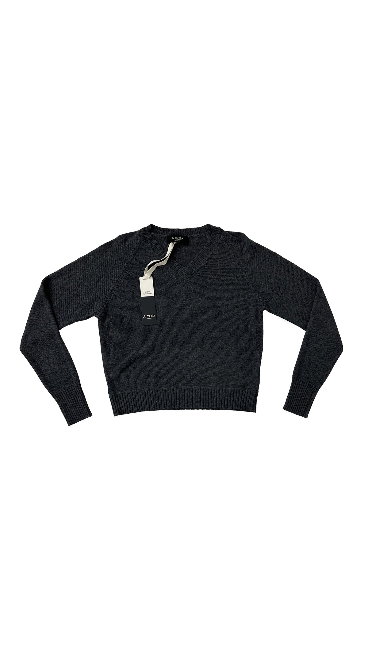 MAGLIA QUADRATA SCOLLO A V IN MISTO CASHMERE