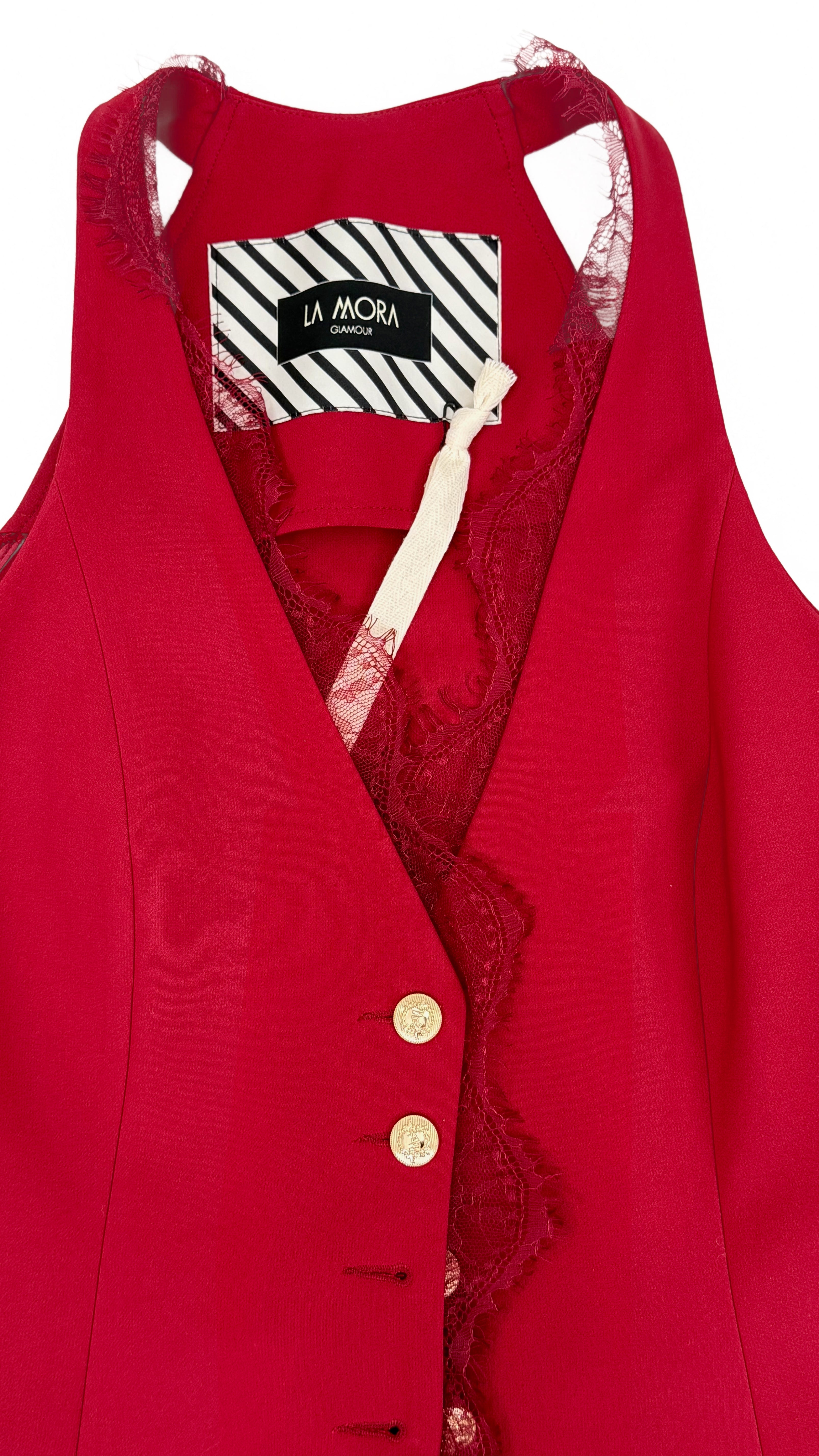 GILET IN CADY TECNICO CON PIZZO SCOLLO