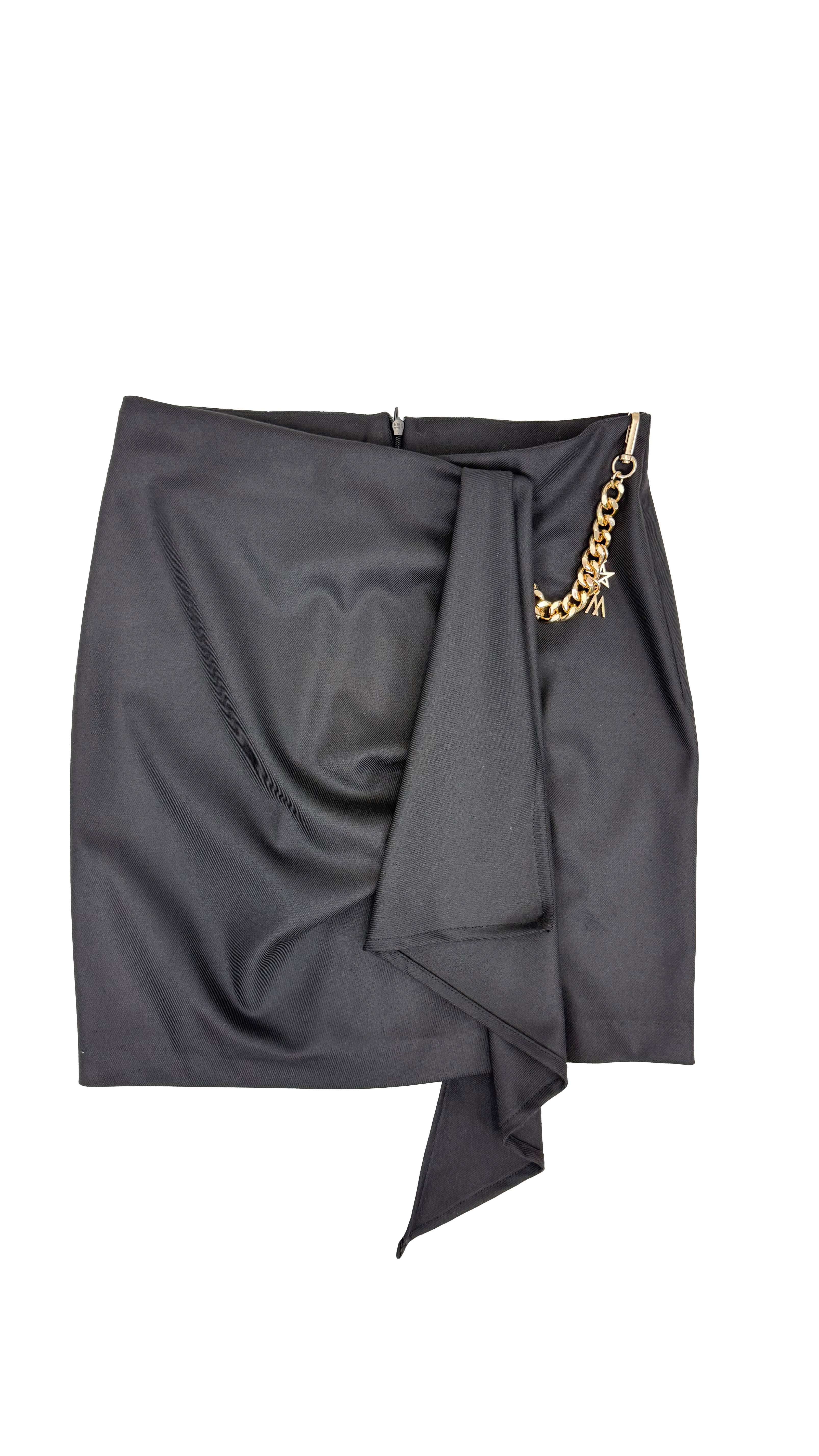 GONNA IN FLANELLA CARDATA CON PIEGONE DAVANTI