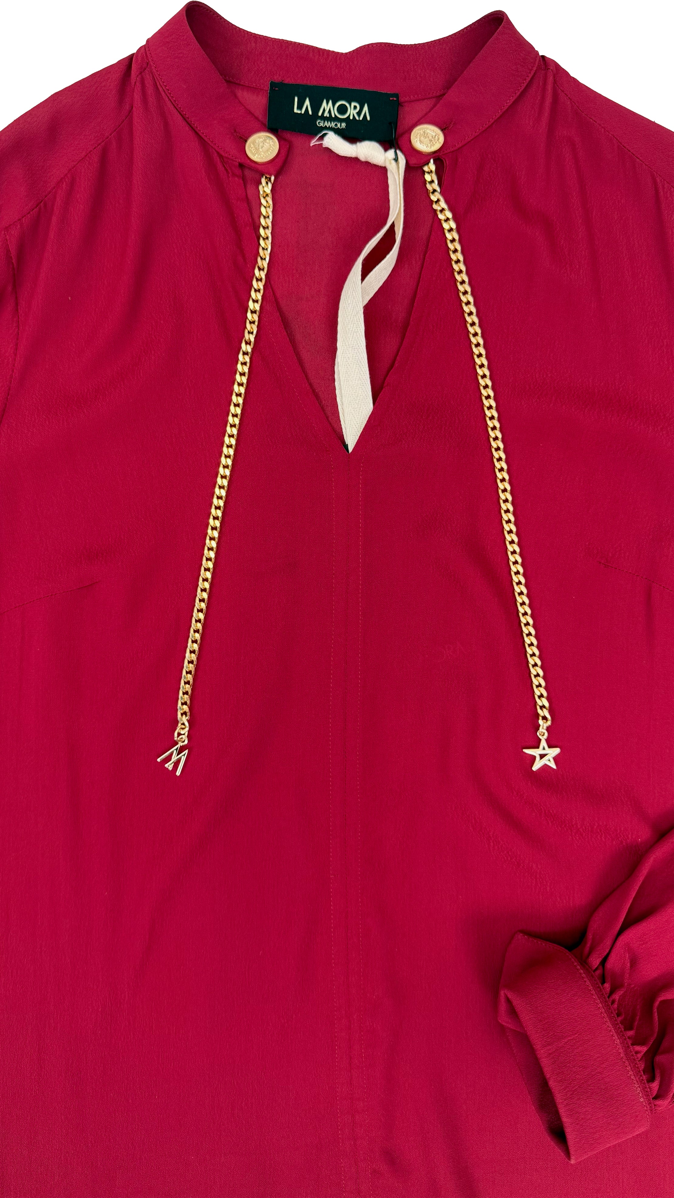 CAMICIA IN GEORGETTE CON CATENELLA