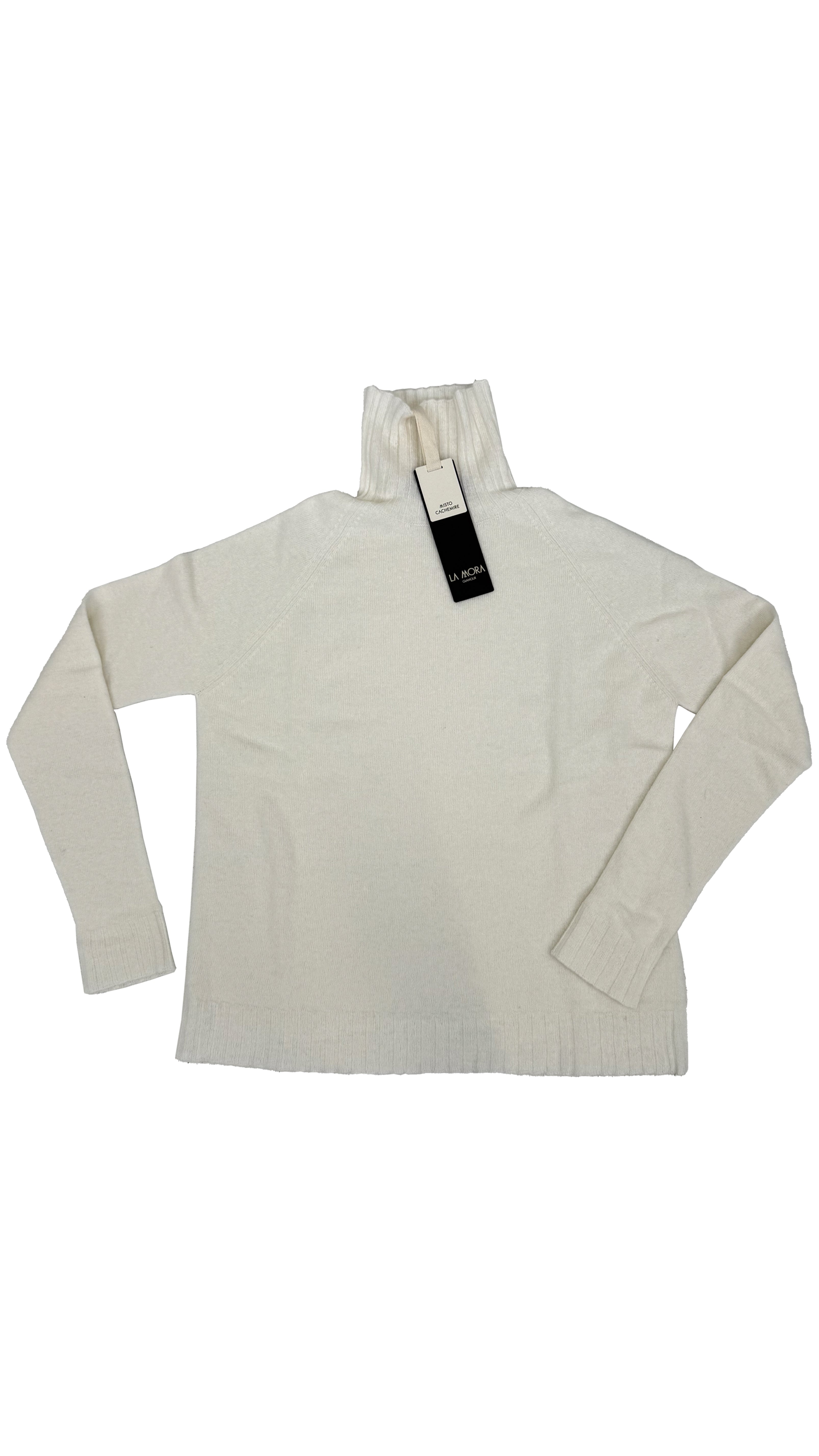 MAGLIA BASIC COLLO ALTO IN MISTO CASHMERE