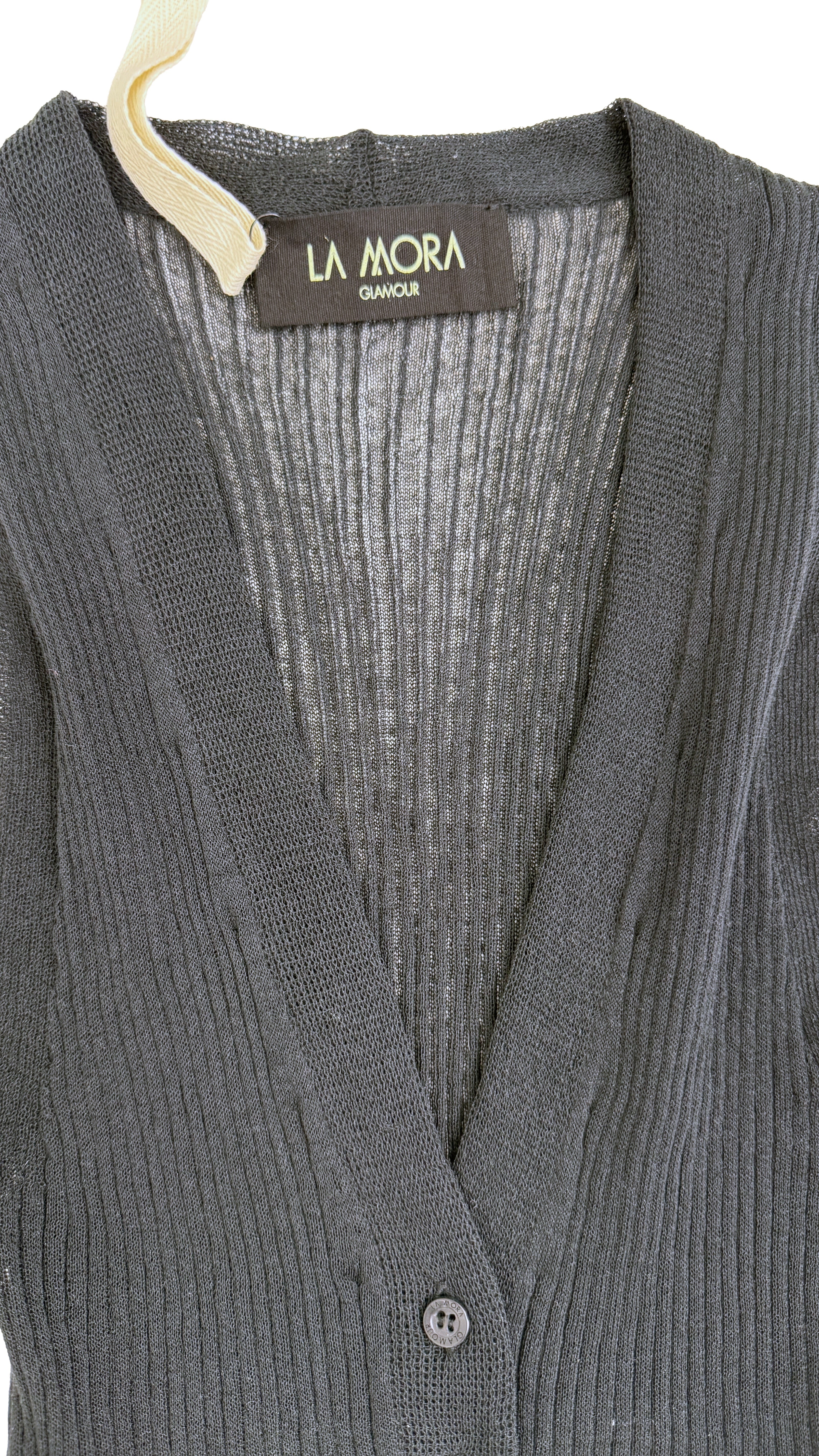 TOP GILET APERTO DAVANTI IN FILATO EXTRAFINE