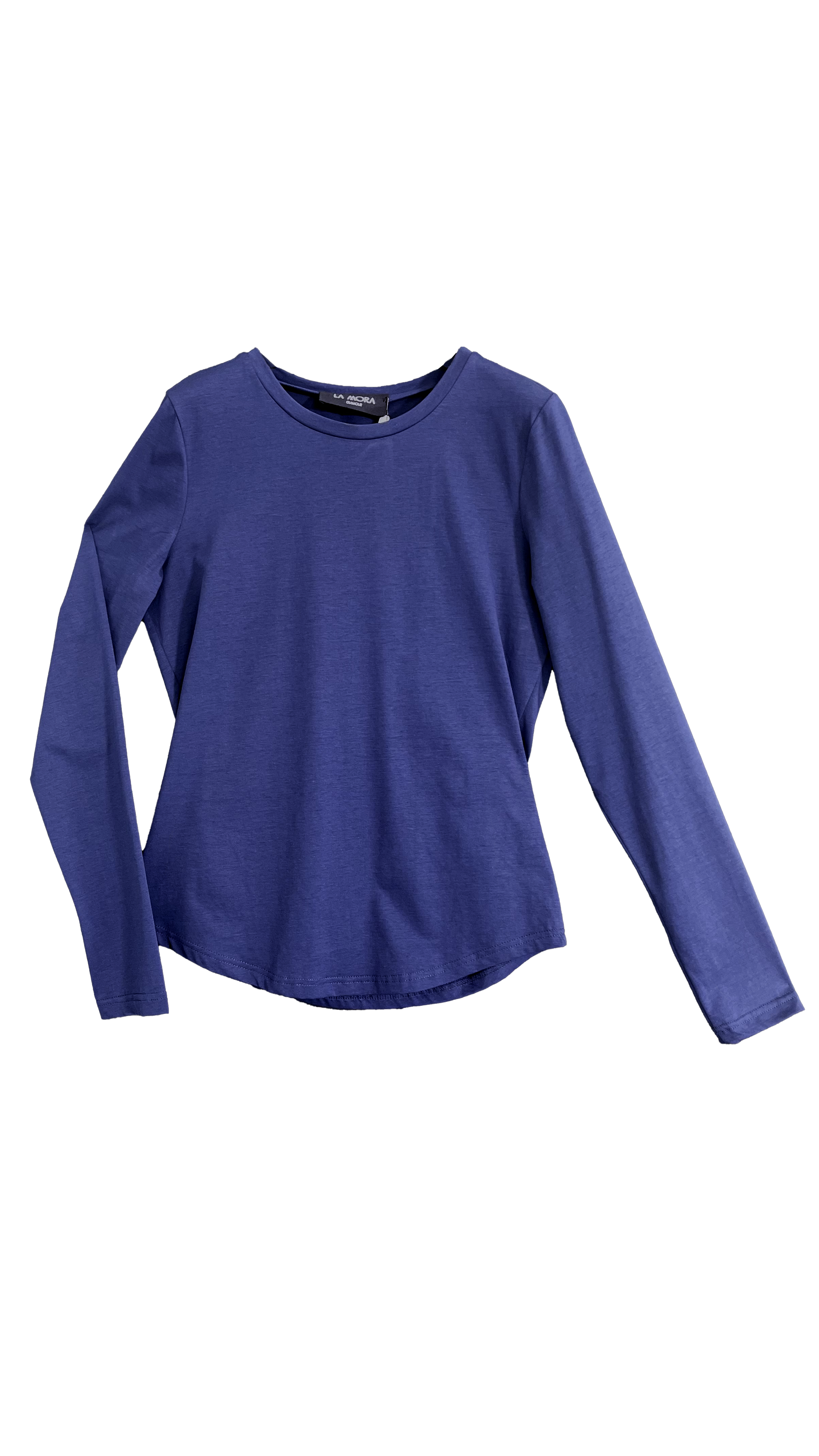 T-SHIRT BASIC MANICA LUNGA IN JERSEY DI COTONE MODAL
