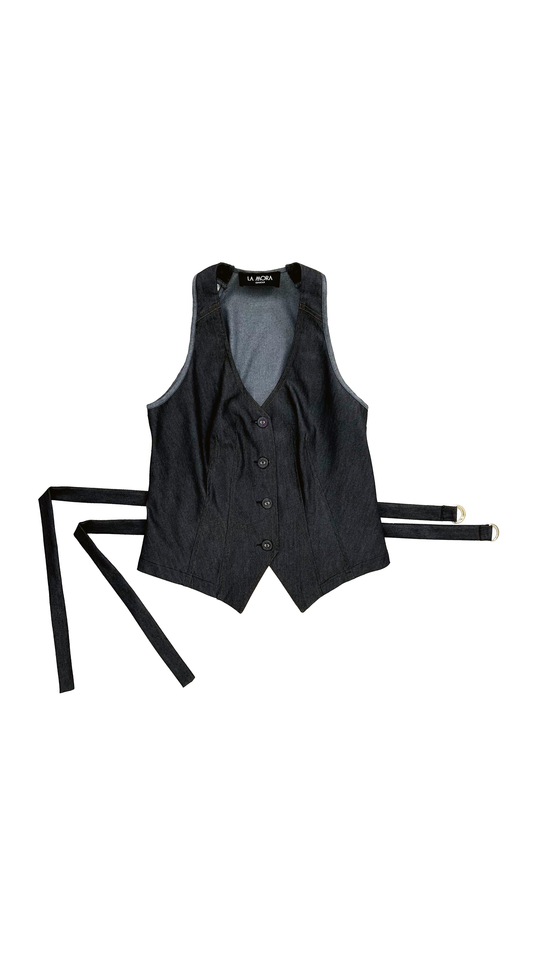 GILET JEANS LEGGERO ELASTICO