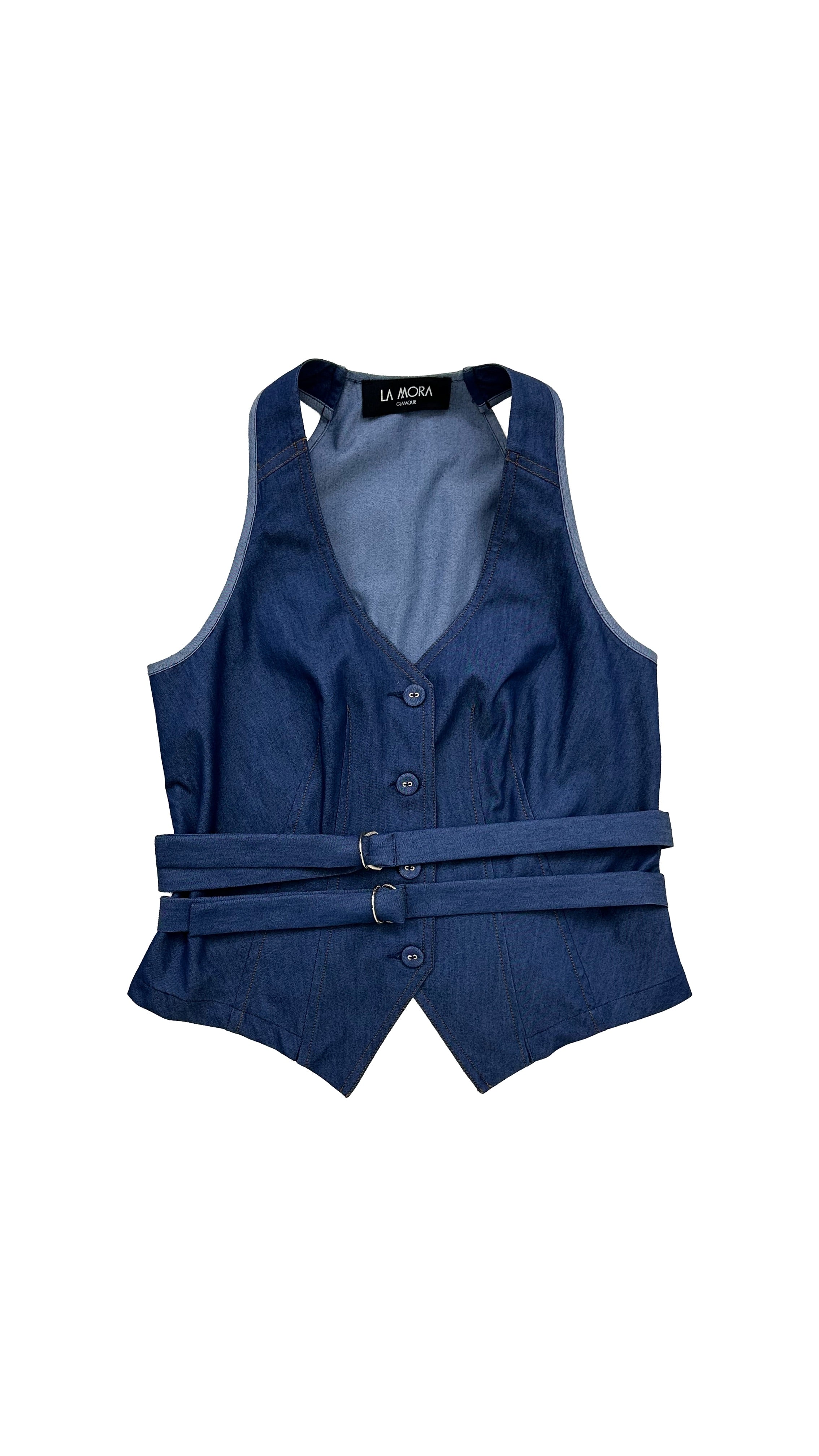 GILET JEANS LEGGERO ELASTICO