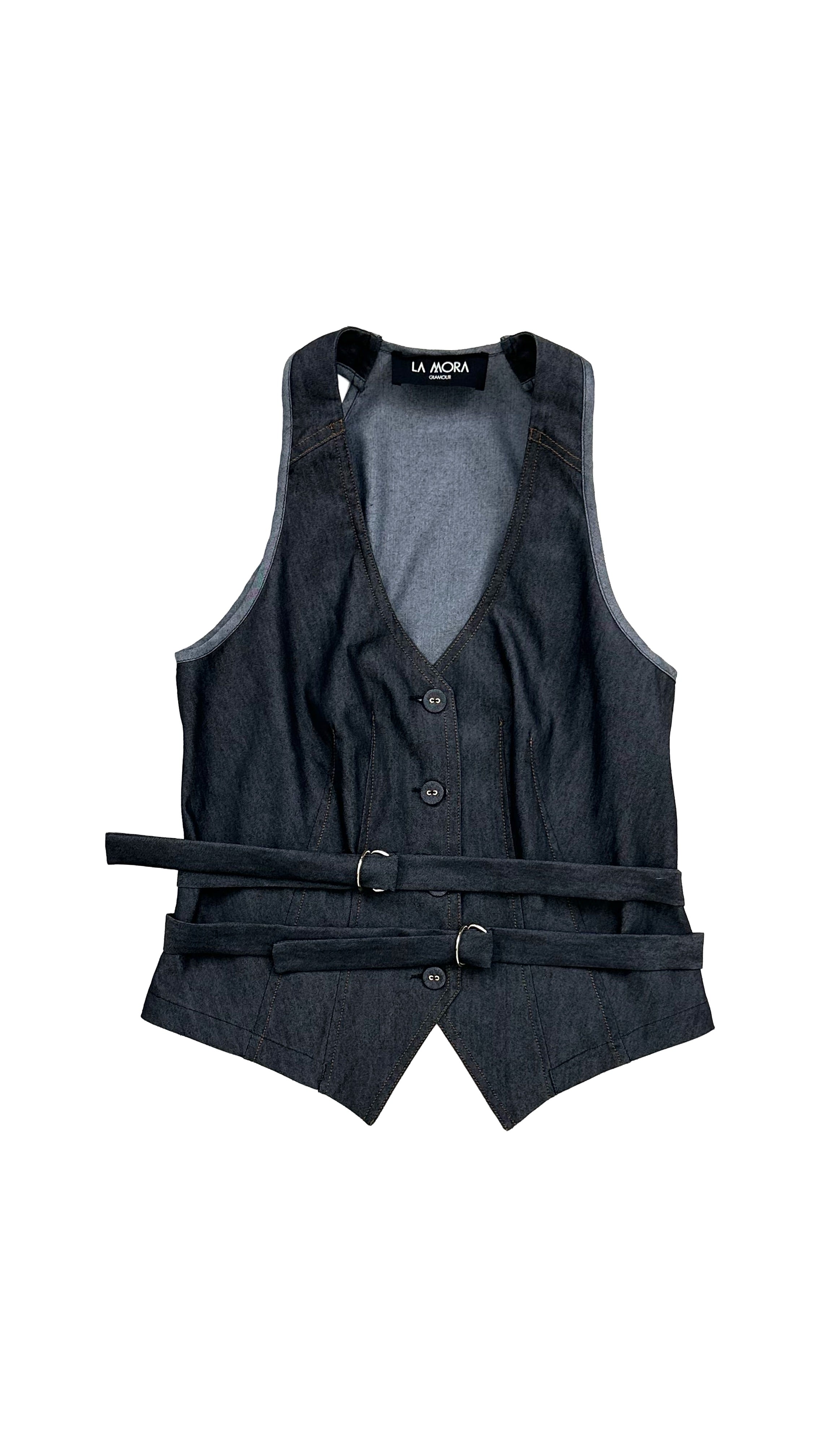 GILET JEANS LEGGERO ELASTICO