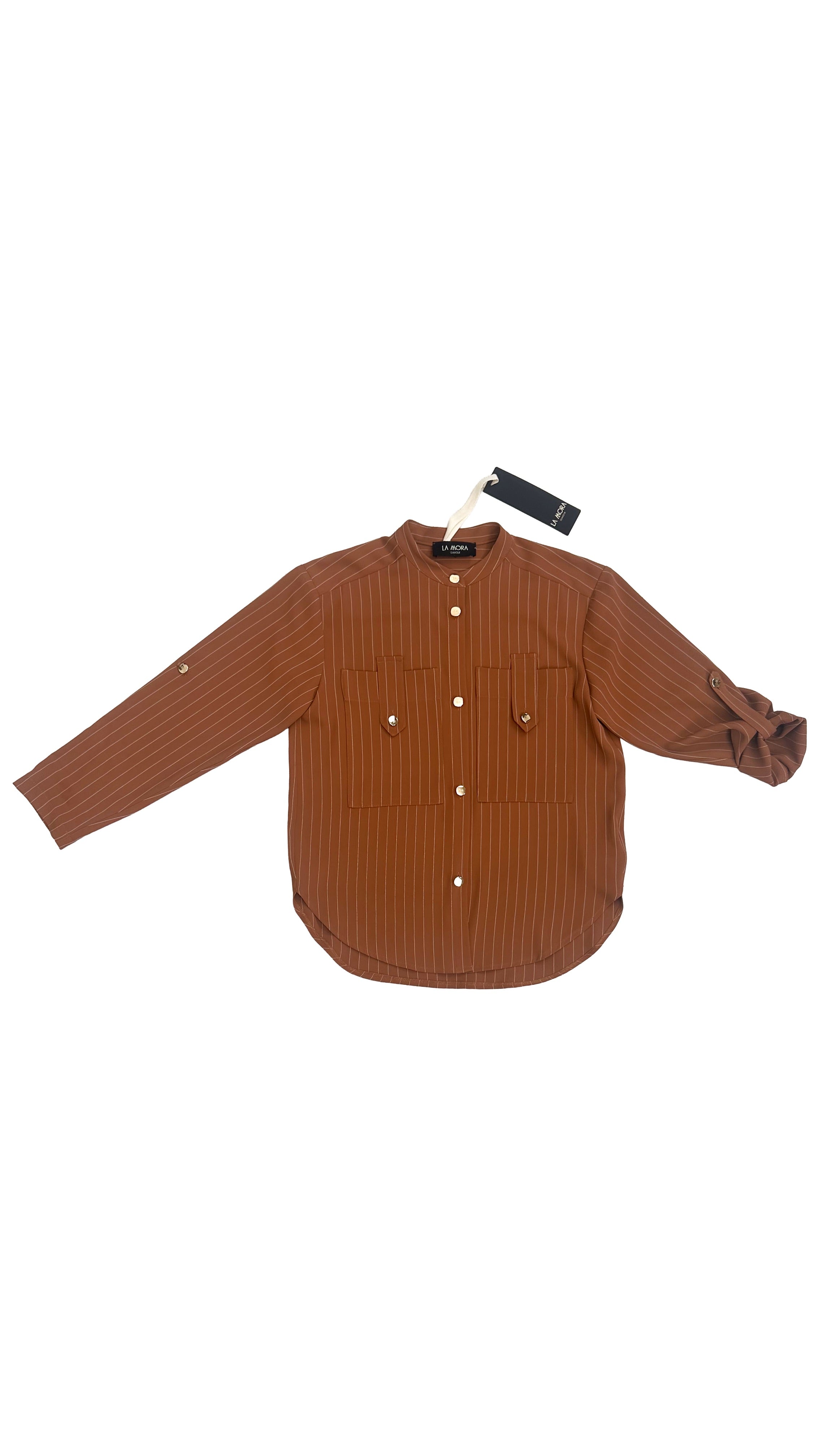 CAMICIA GESSATO IN CADY FLUIDO