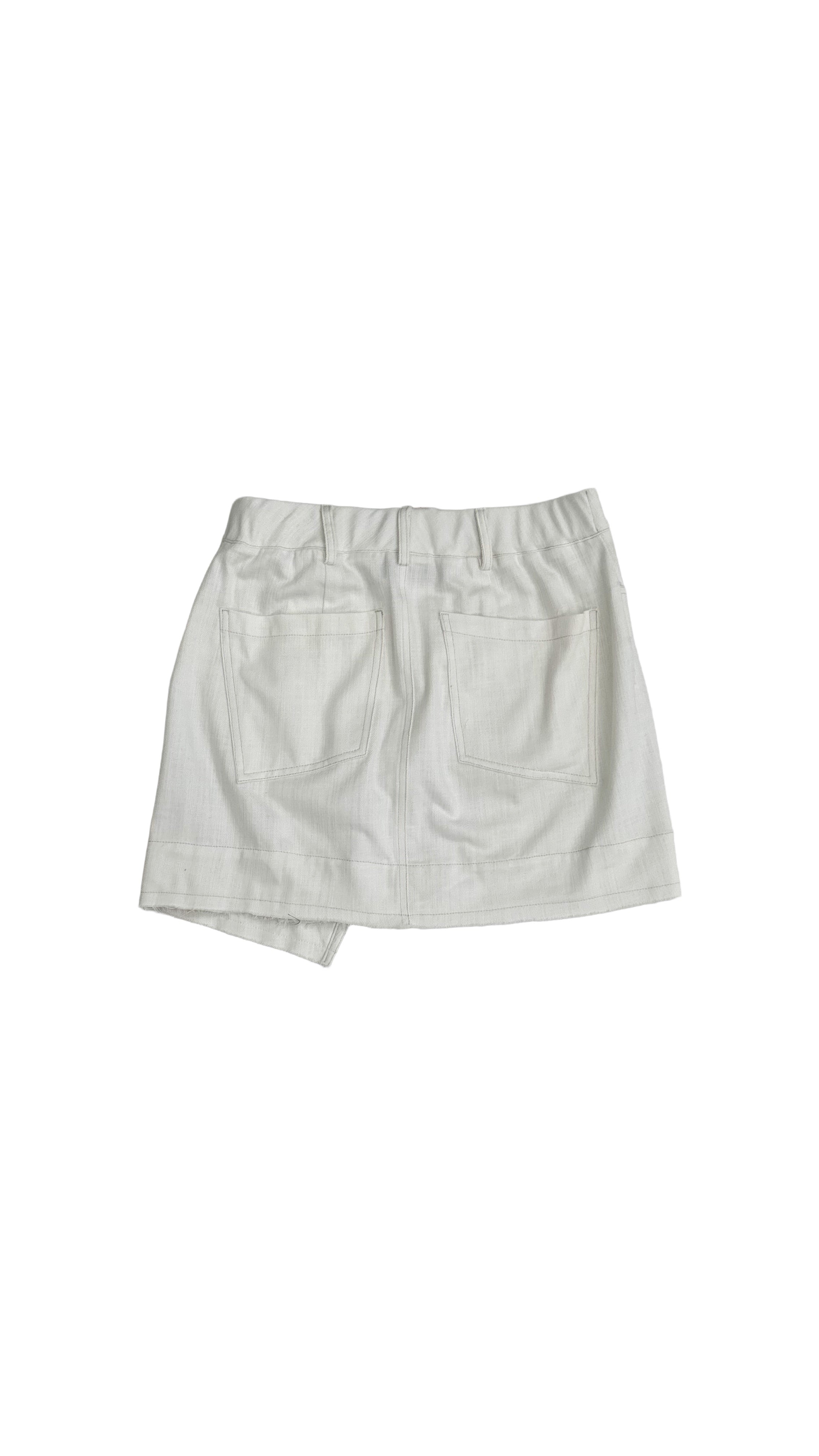 GONNA CORTA ASIMMETRICA IN COTONE JEANS