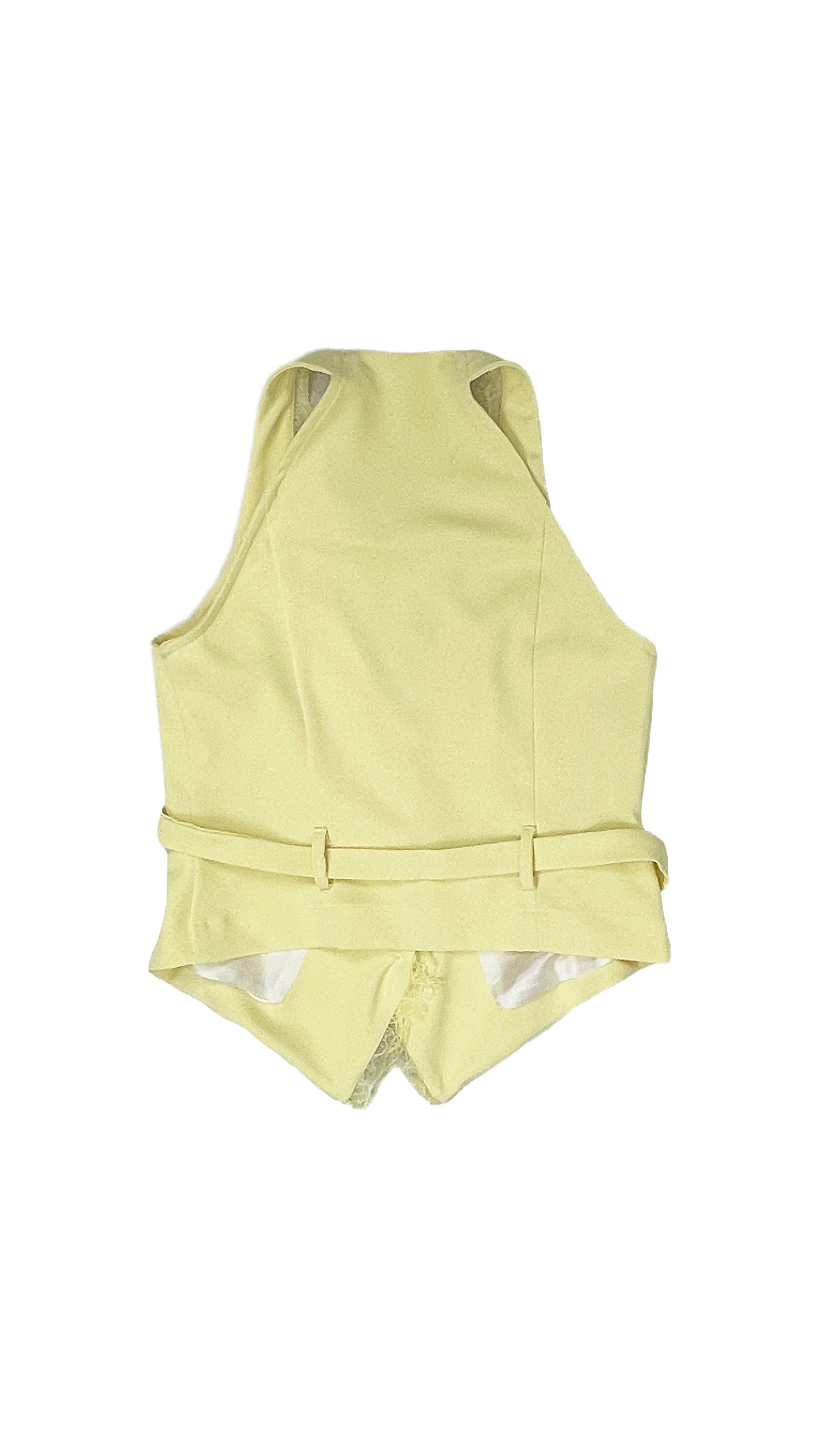 GILET IN CADY FLUIDO CON PIZZO SCOLLO