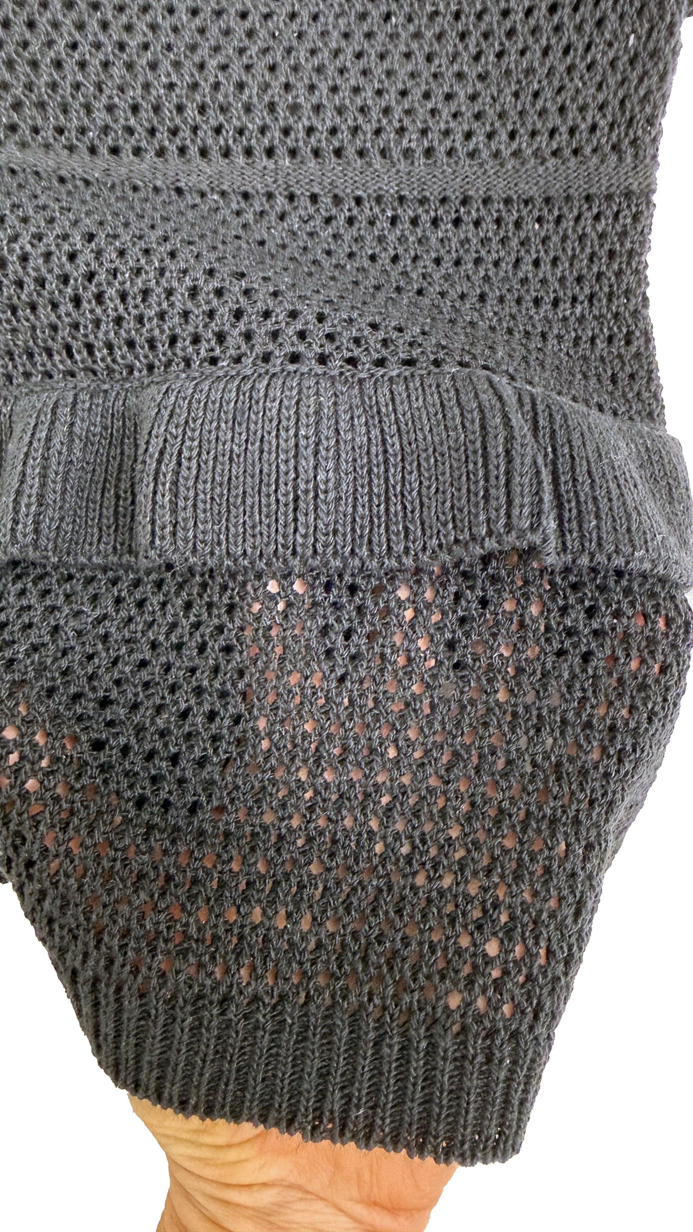 TOP SPALLINA CON ROUCHES EFFETTO UNCINETTO