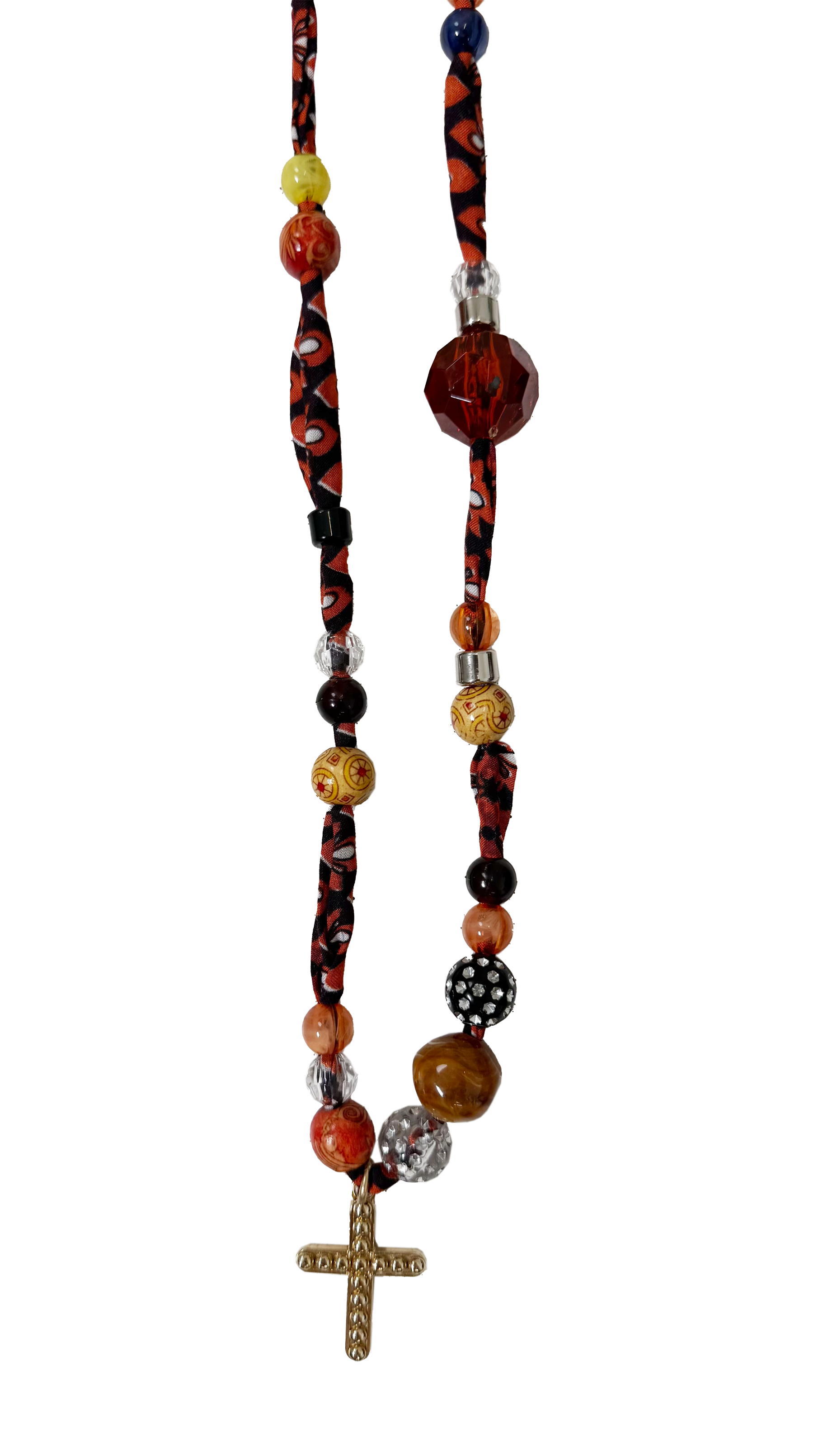 COLLANA IN FANTASIA CON PIETRE E PERLINE