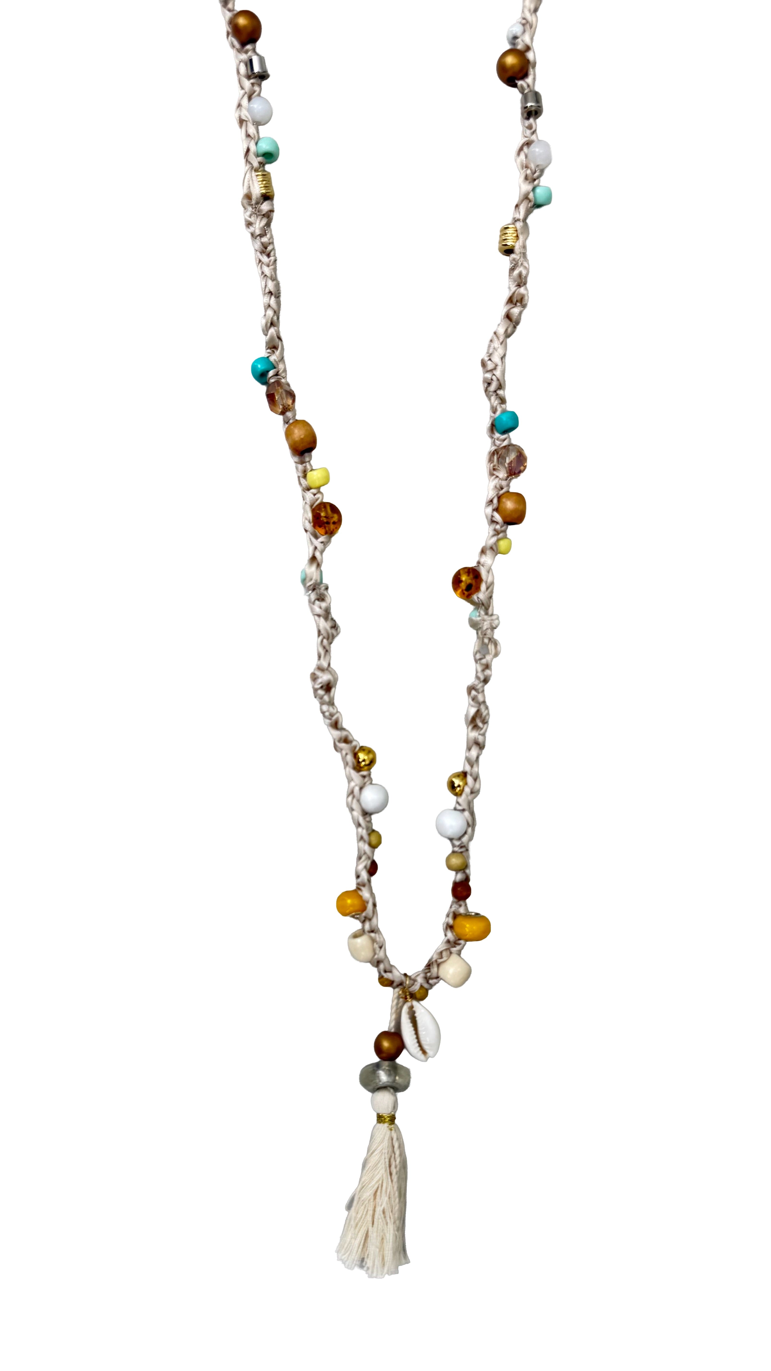 COLLANA UNCINETTO CON PERLINE ESTIVA