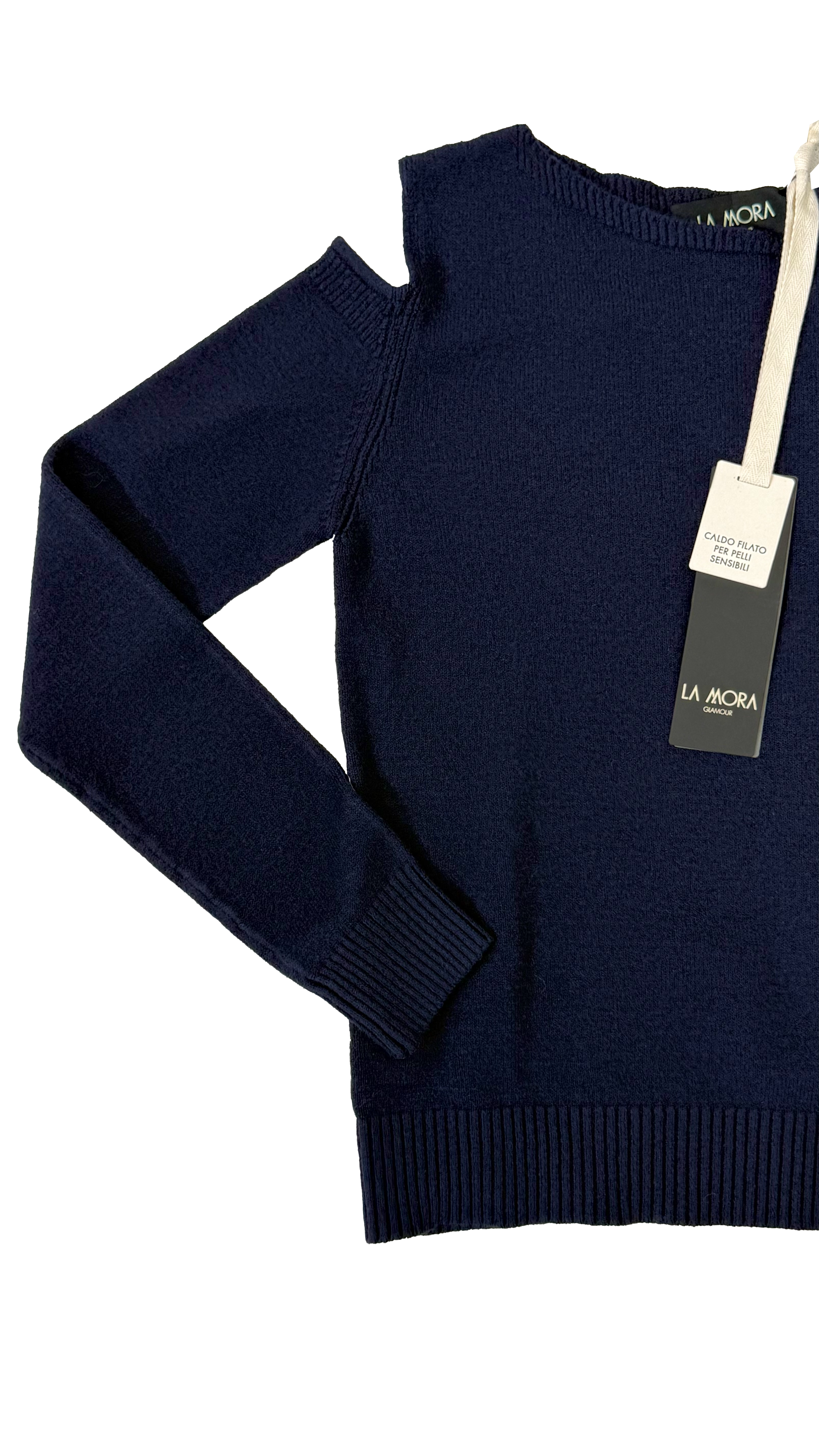 MAGLIA CON APERTURE SPALLE IN CALDA VISCOSA