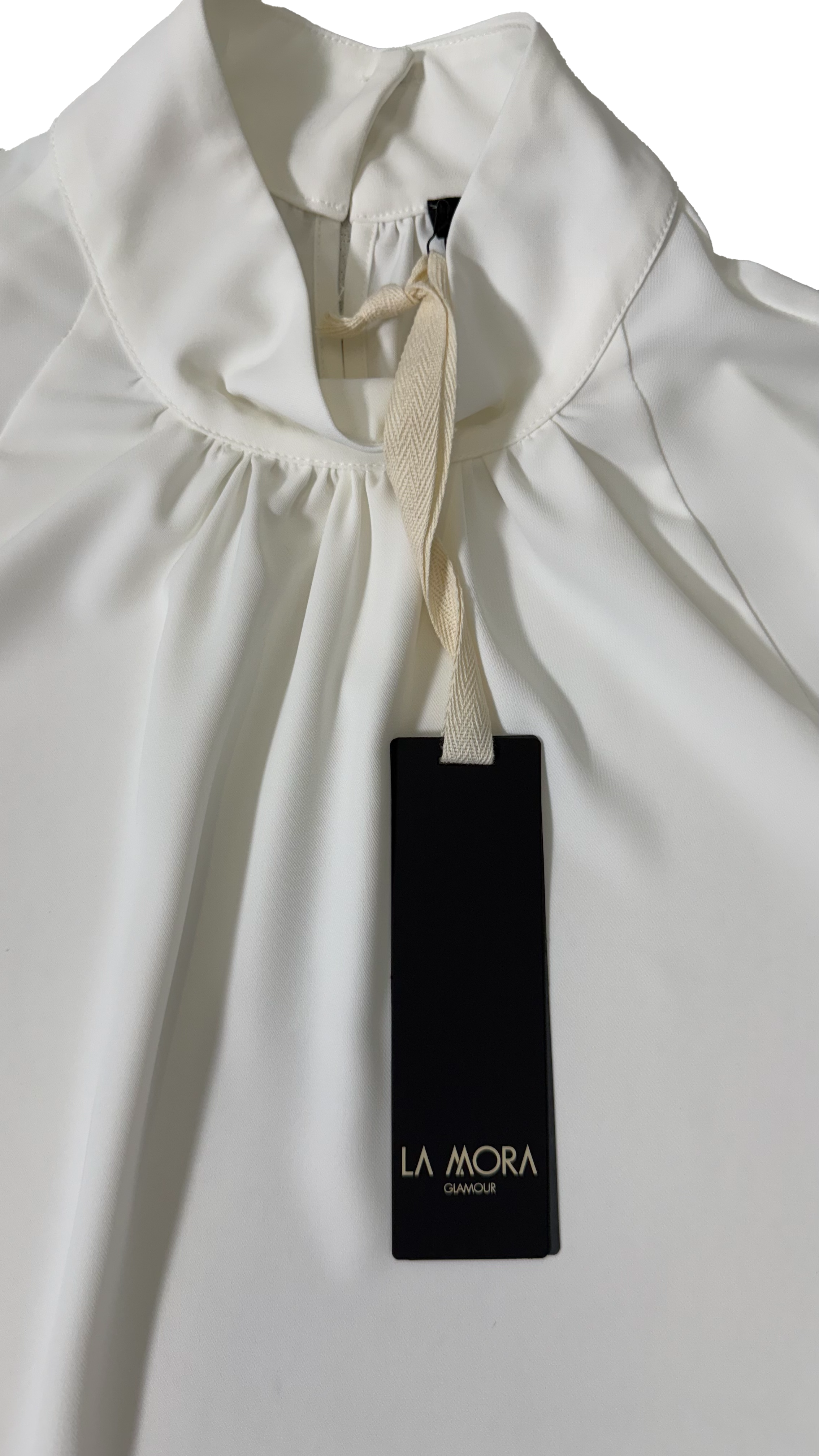 CAMICIA IN CADY FLUIDO COLLO ALTO CON ARRICCIO