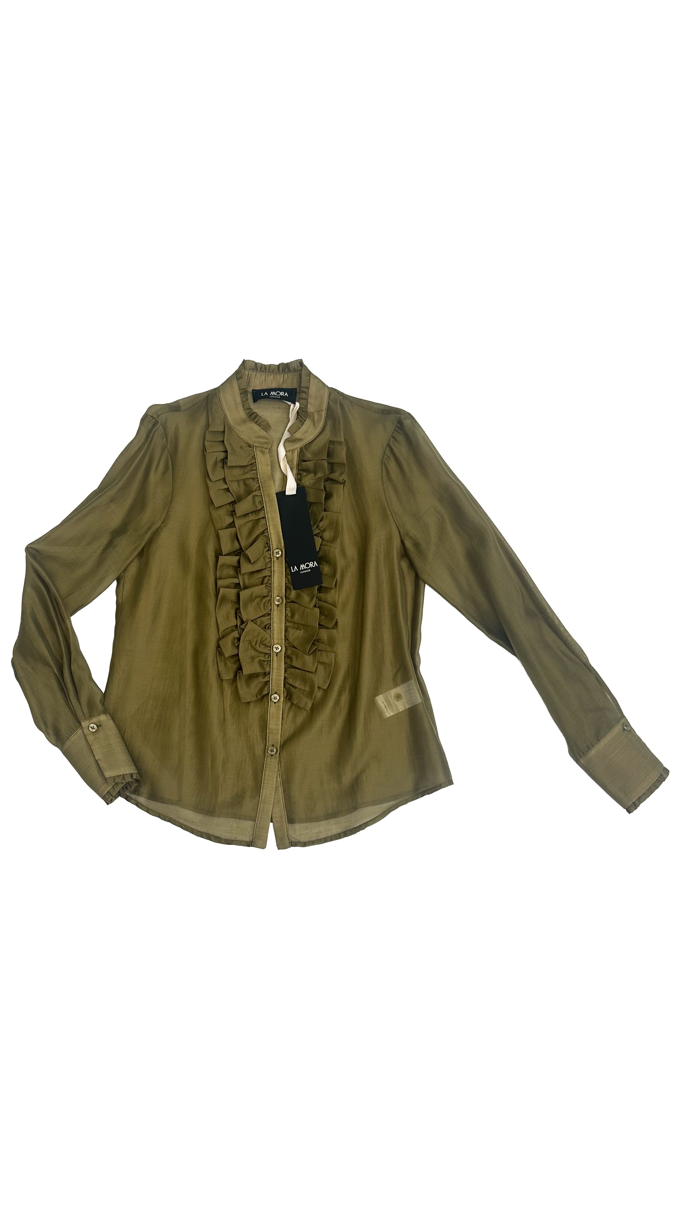 CAMICIA DOPPIA ROUCHES IN VOILE