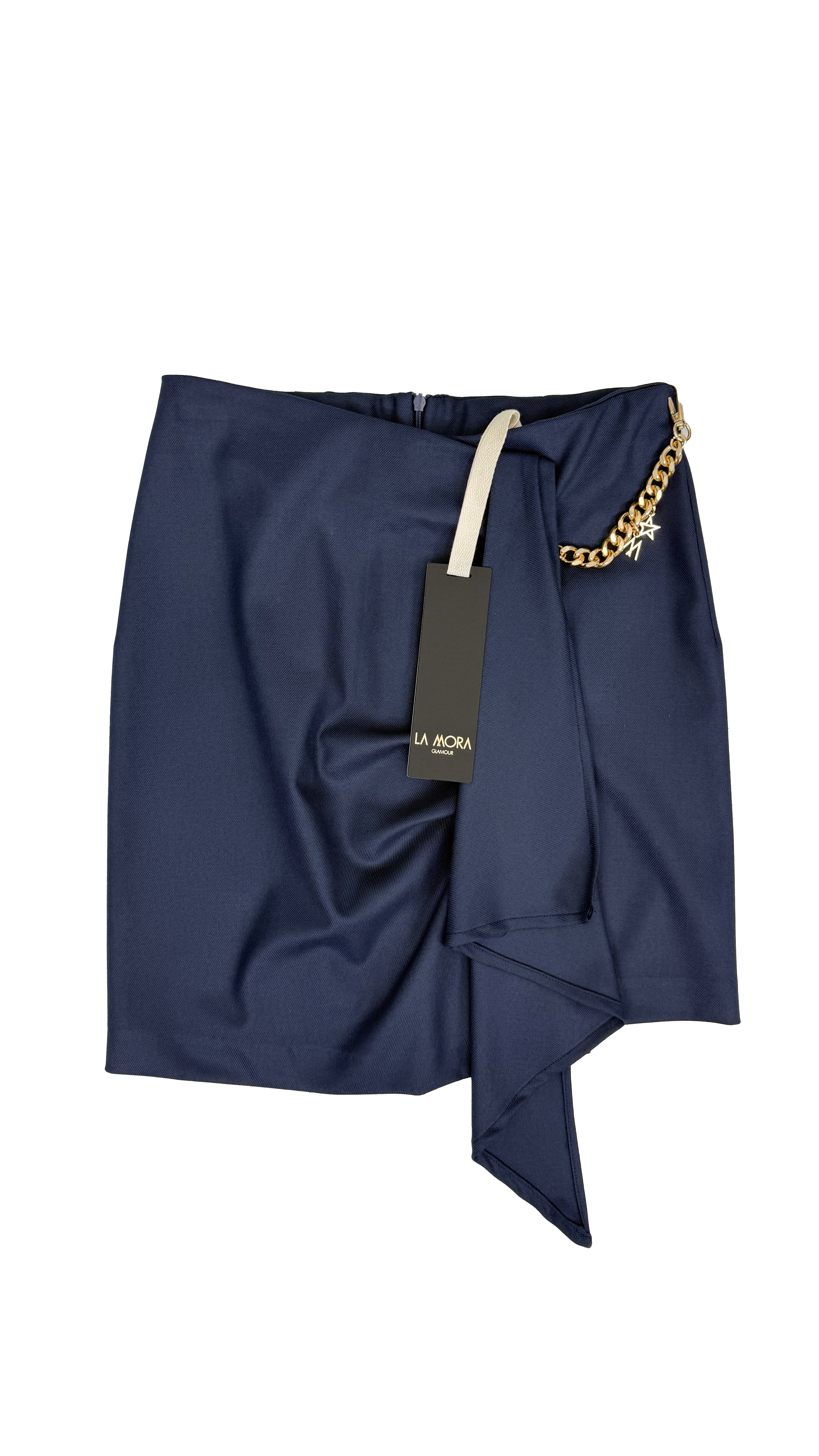 GONNA IN FLANELLA CARDATA CON PIEGONE DAVANTI