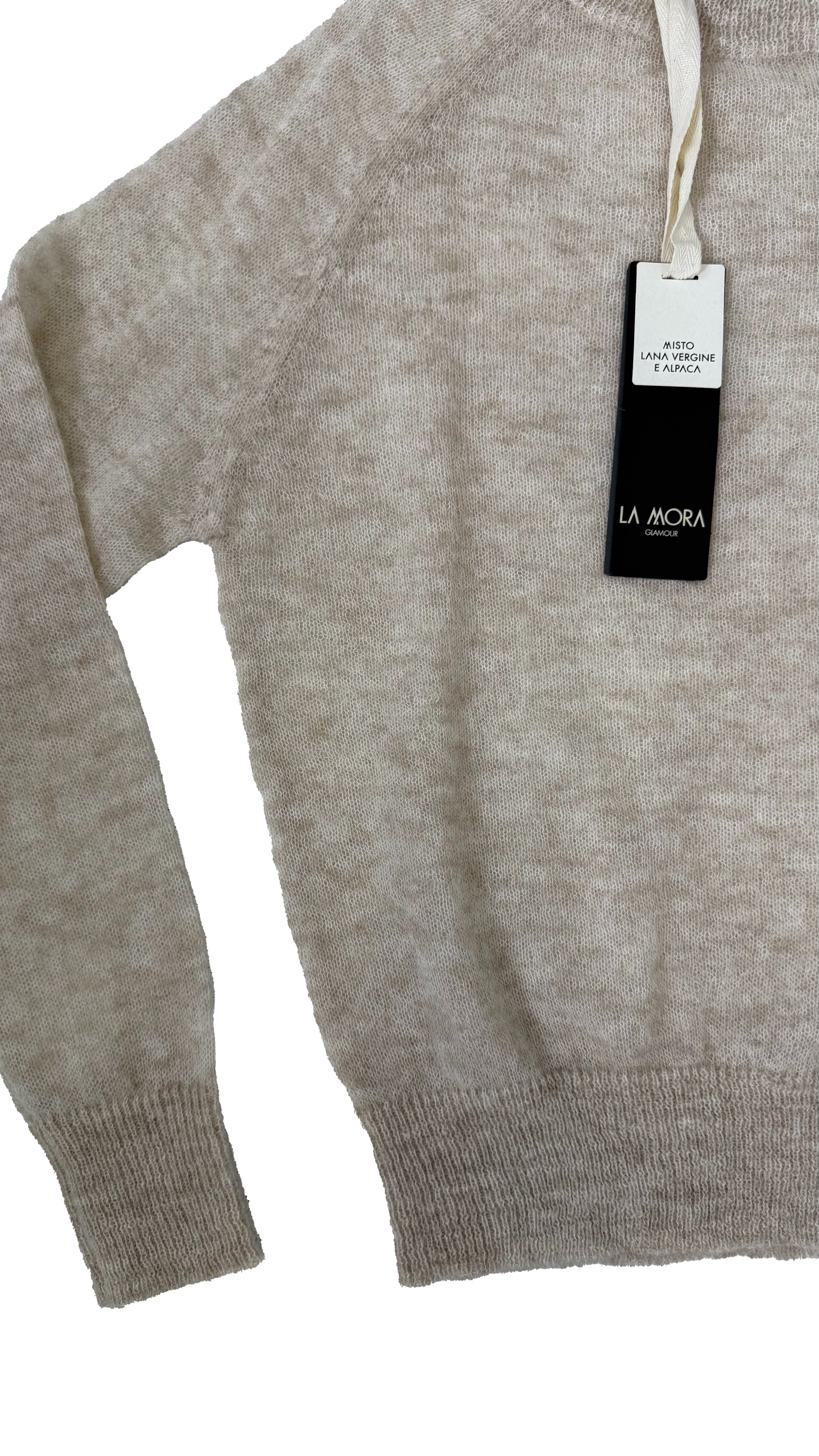 MAGLIA QUADRATA LEGGERA IN MISTO ALPACA