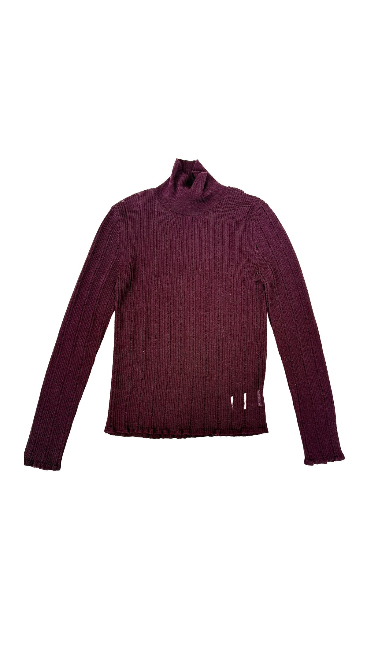 MAGLIA COLLO ALTO FLUTTUANTE IN MERINOS