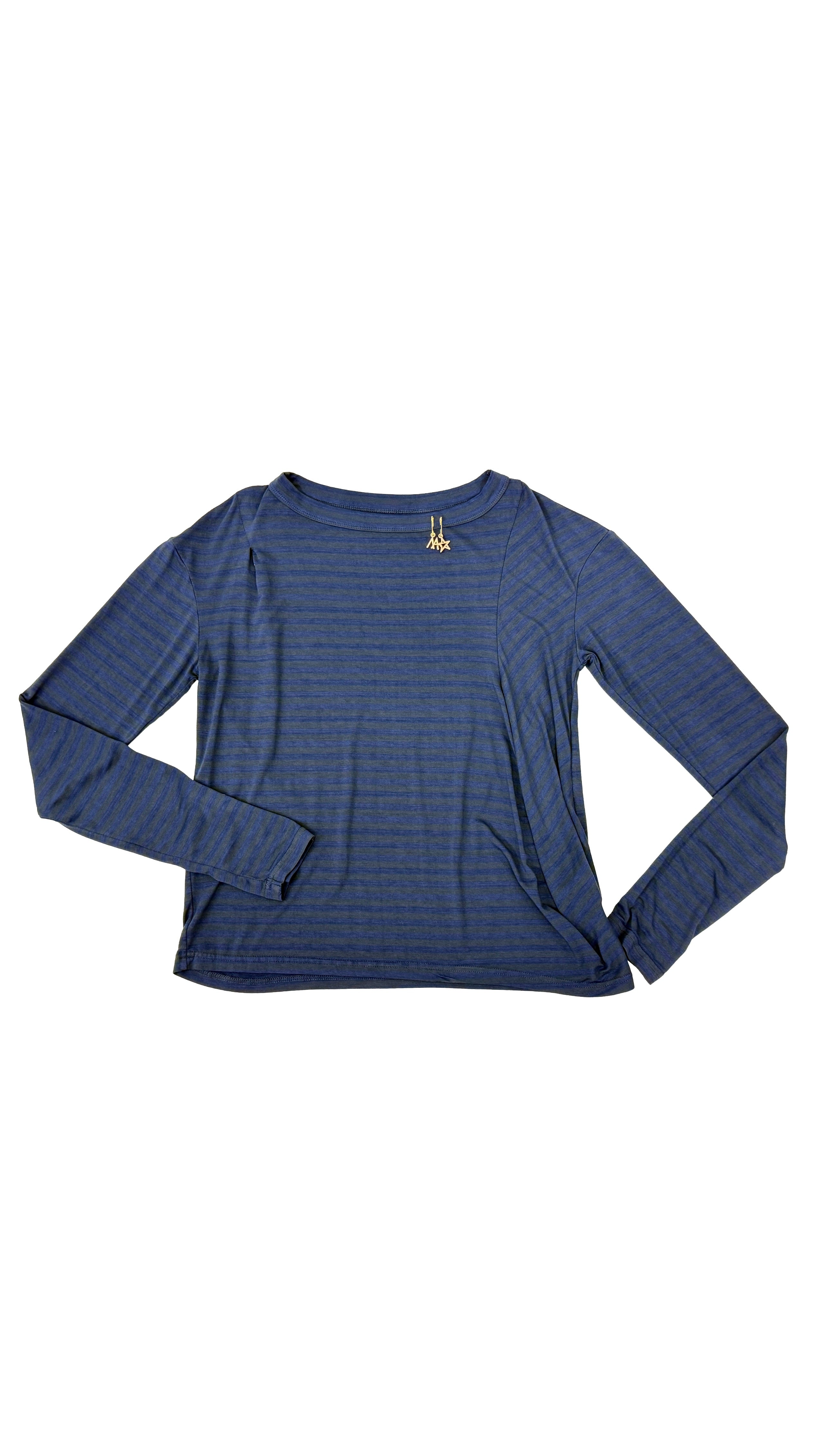 T-SHIRT LINEA QUADRATA RIGHE VISCOSA