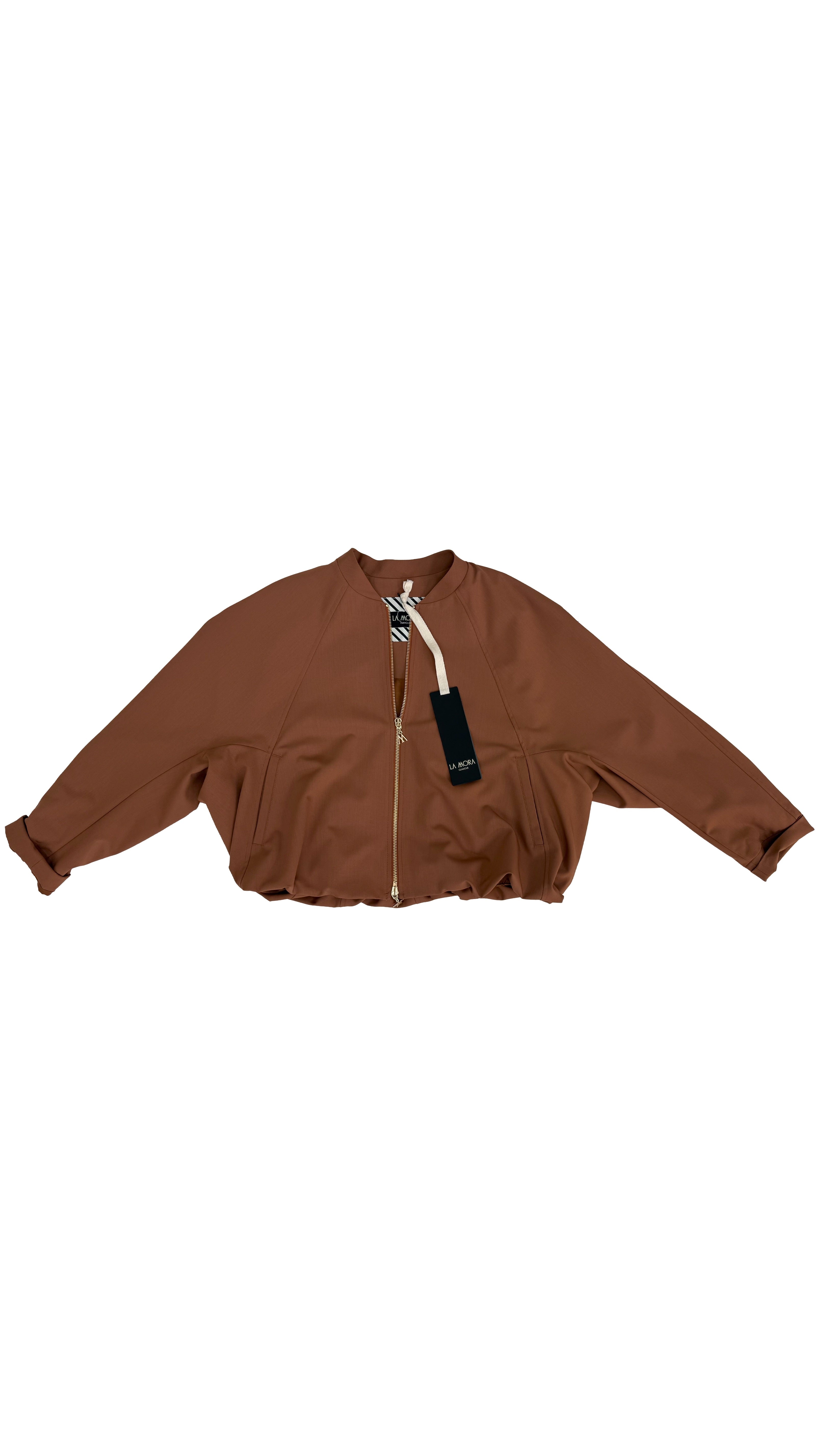 BOMBER LEGGERO ARRICCIATO AL FONDO