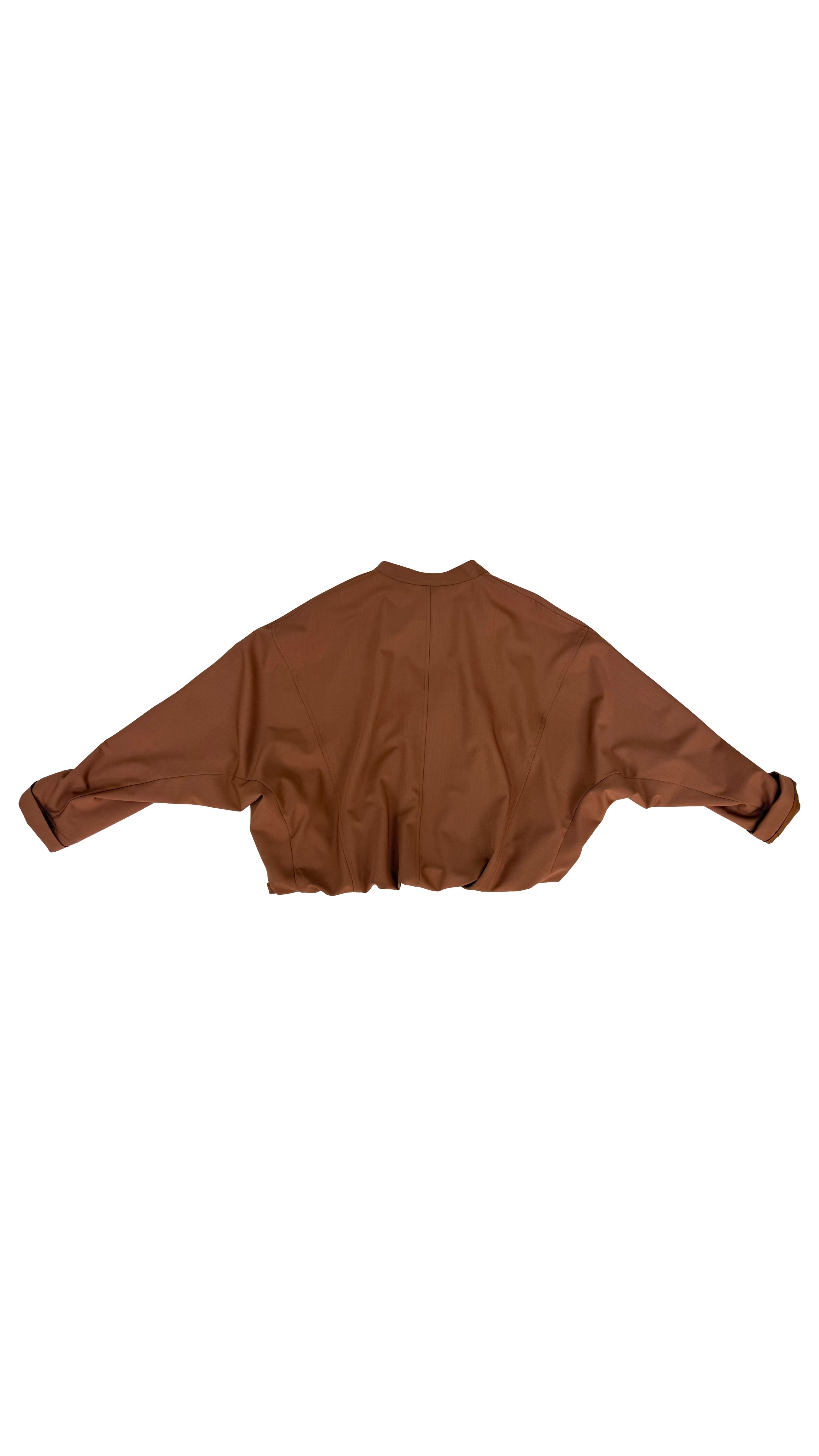 BOMBER LEGGERO ARRICCIATO AL FONDO