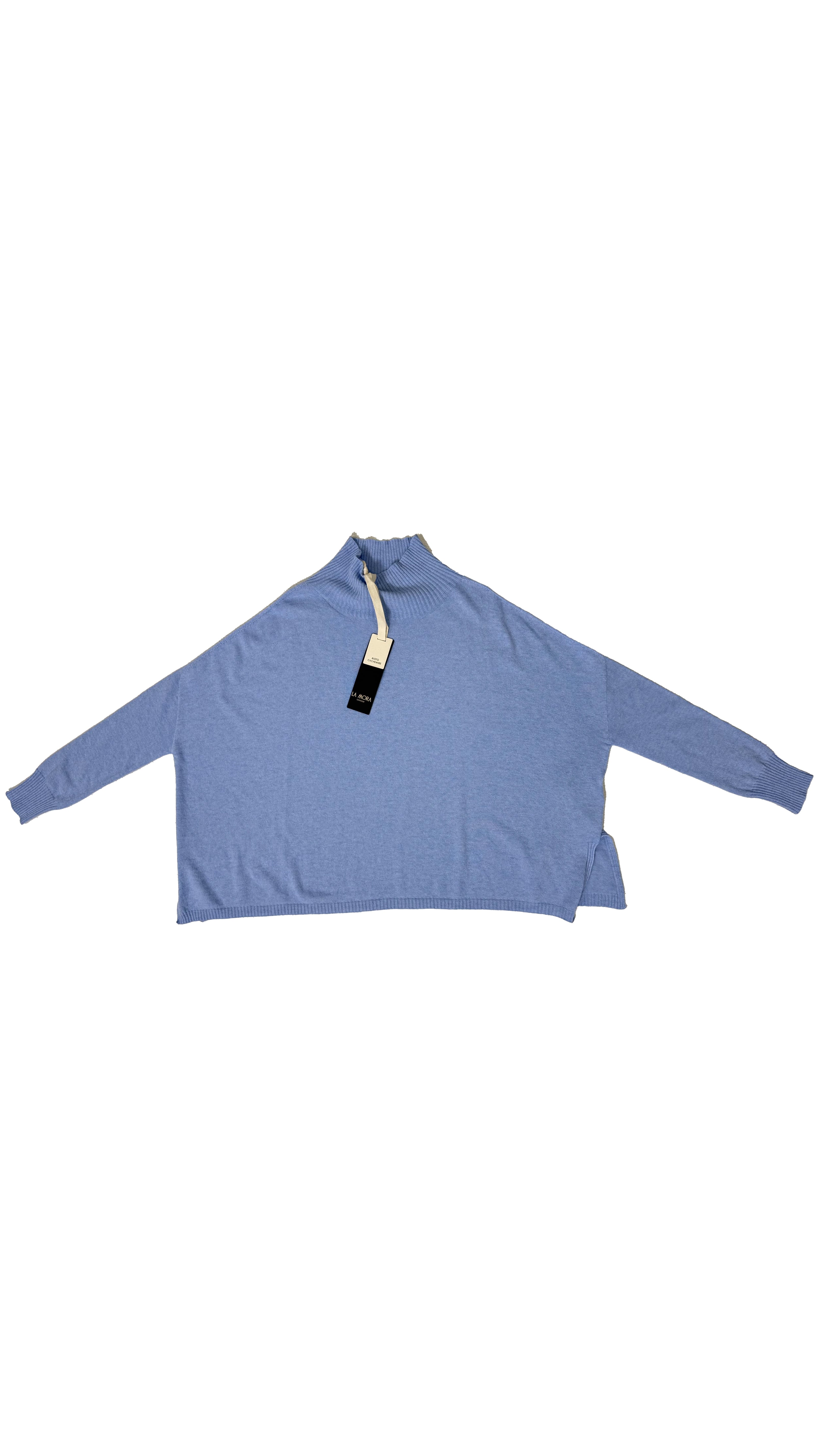 MAGLIA AMPIA IN MISTO CASHMERE CON COLLO ALTO